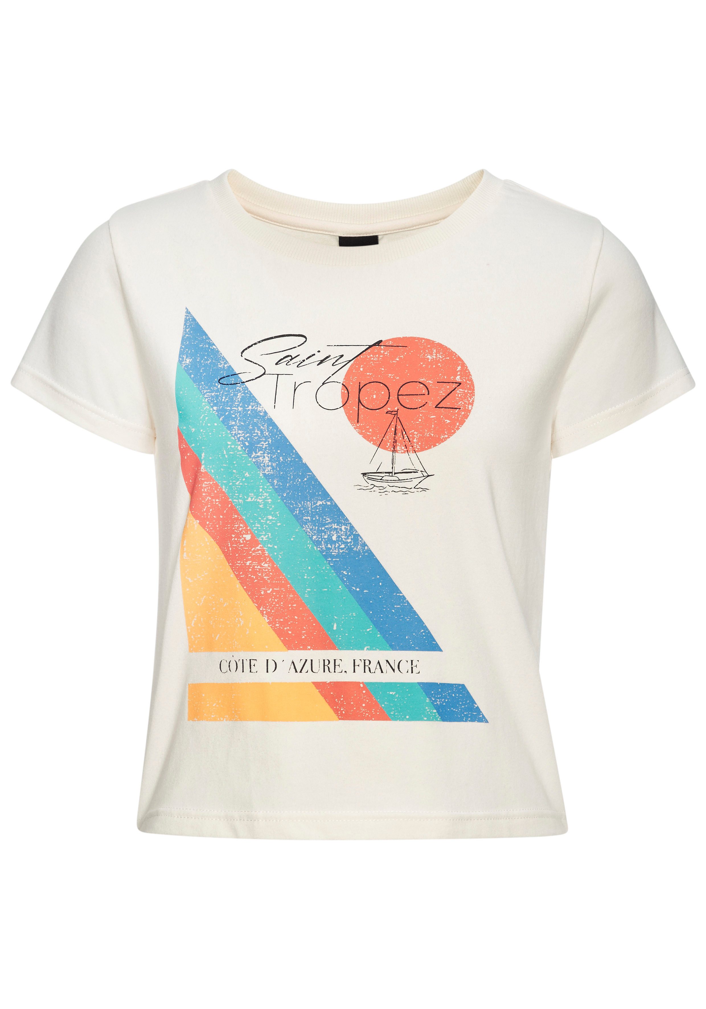 Bench. Loungewear T-Shirt aus weicher Baumwoll-Qualität, Loungewear