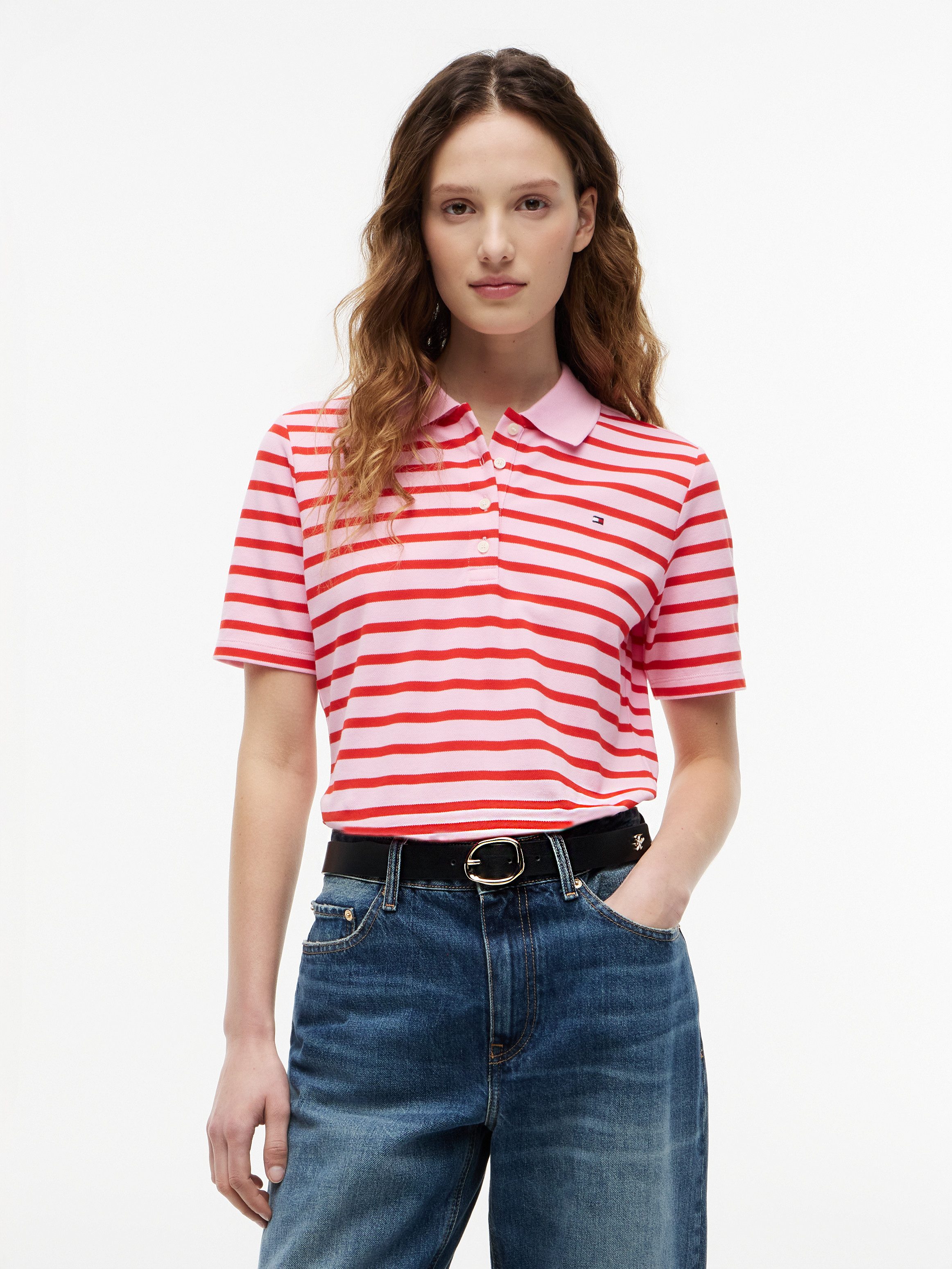 Tommy Hilfiger Poloshirt 1985 REG PIQUE POLO mit Logo-Stickerei, Seitenschlitze, Regular Fit