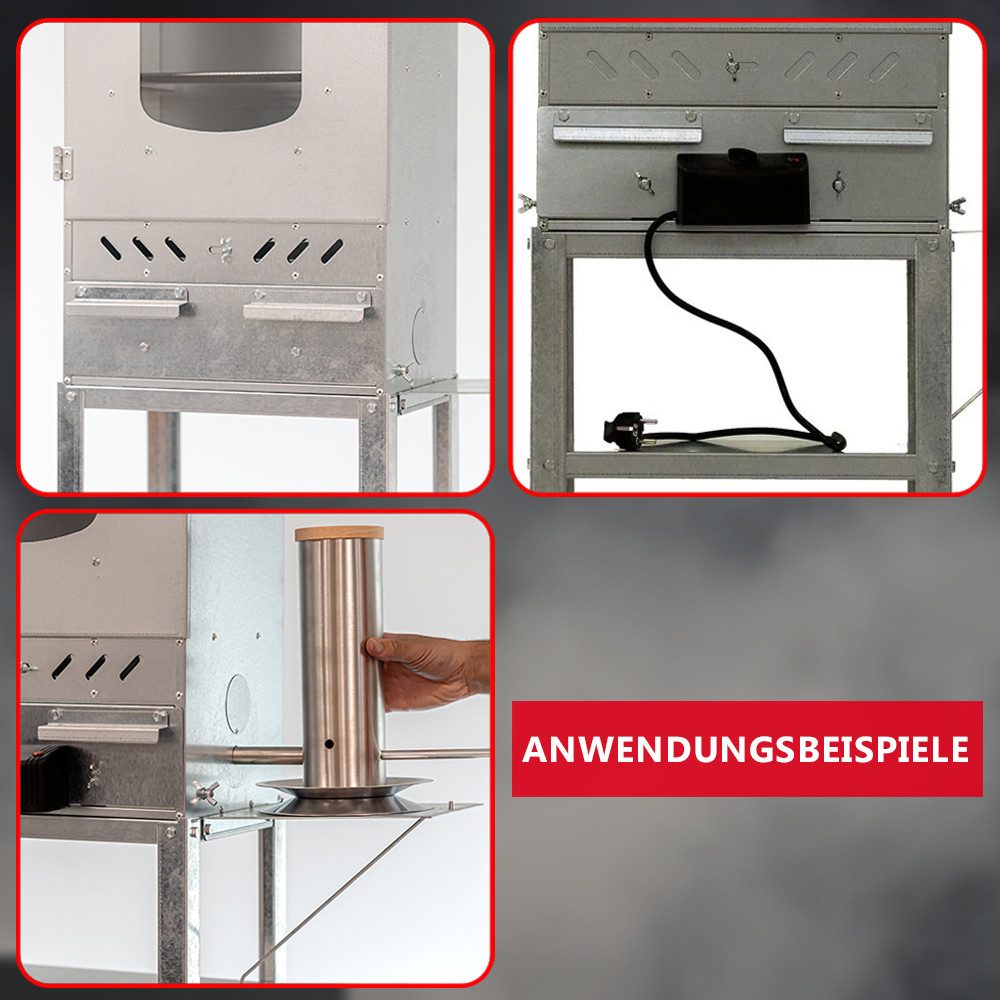 ITA Räucherofen Tisch für Räucherofen - Legierter Stahl - Räucherofenständer, 1-St., Direkt vom Hersteller, Made in EU, Tisch für Smoker Räucherschrank