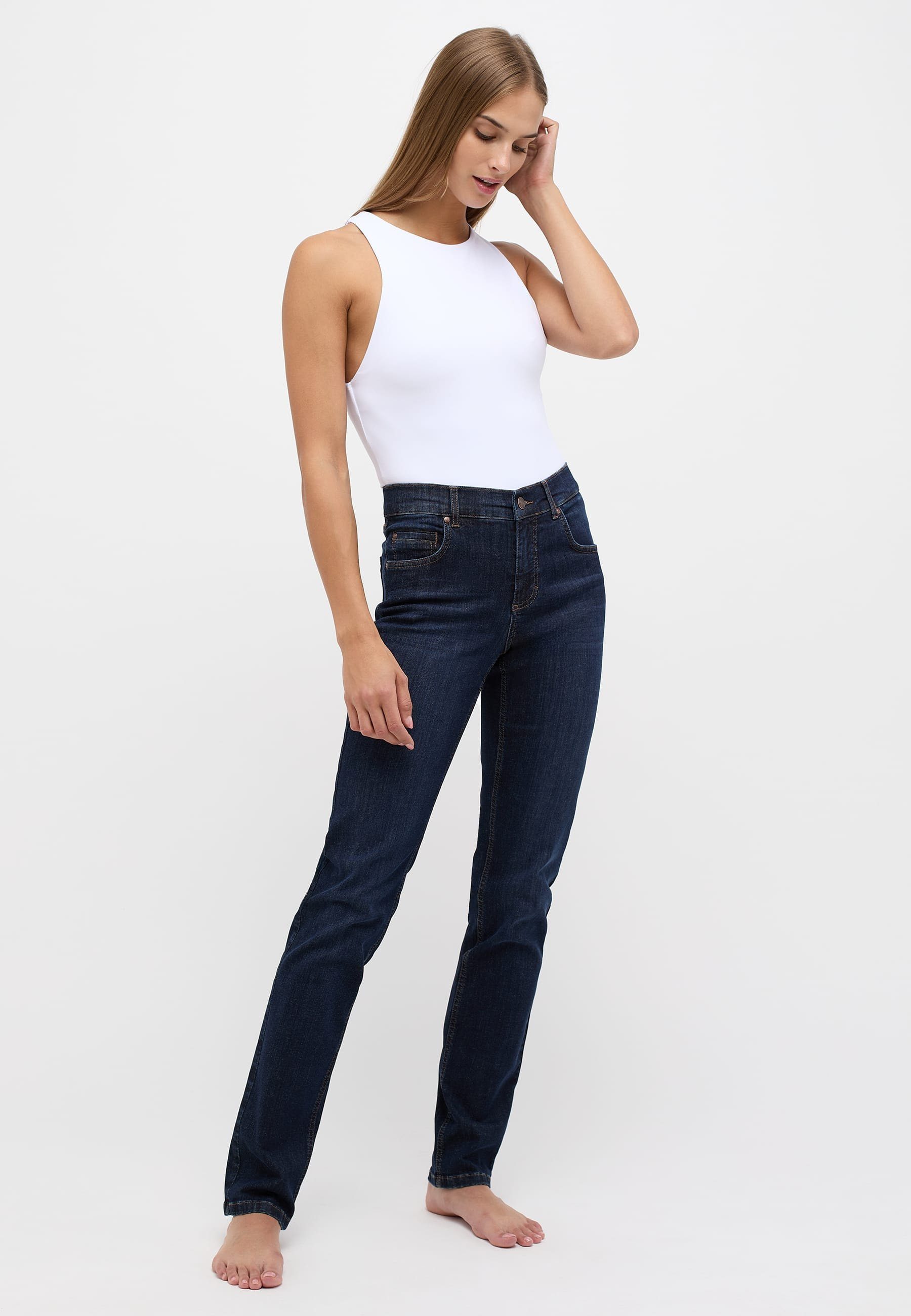 ANGELS 5-Pocket-Jeans Elastische Jeans Reißverschluss Cici mit