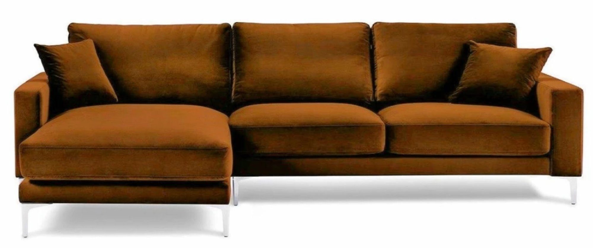 JVmoebel Ecksofa, Orange Ecksofa Stoff Wohnzimmer Design Couchen ...