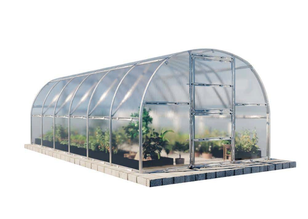 Terrando Gewächshaus Estragon 3x6m, BxTxH: 300 x 600 x 240 cm silberfarben | Rabatt: 55%