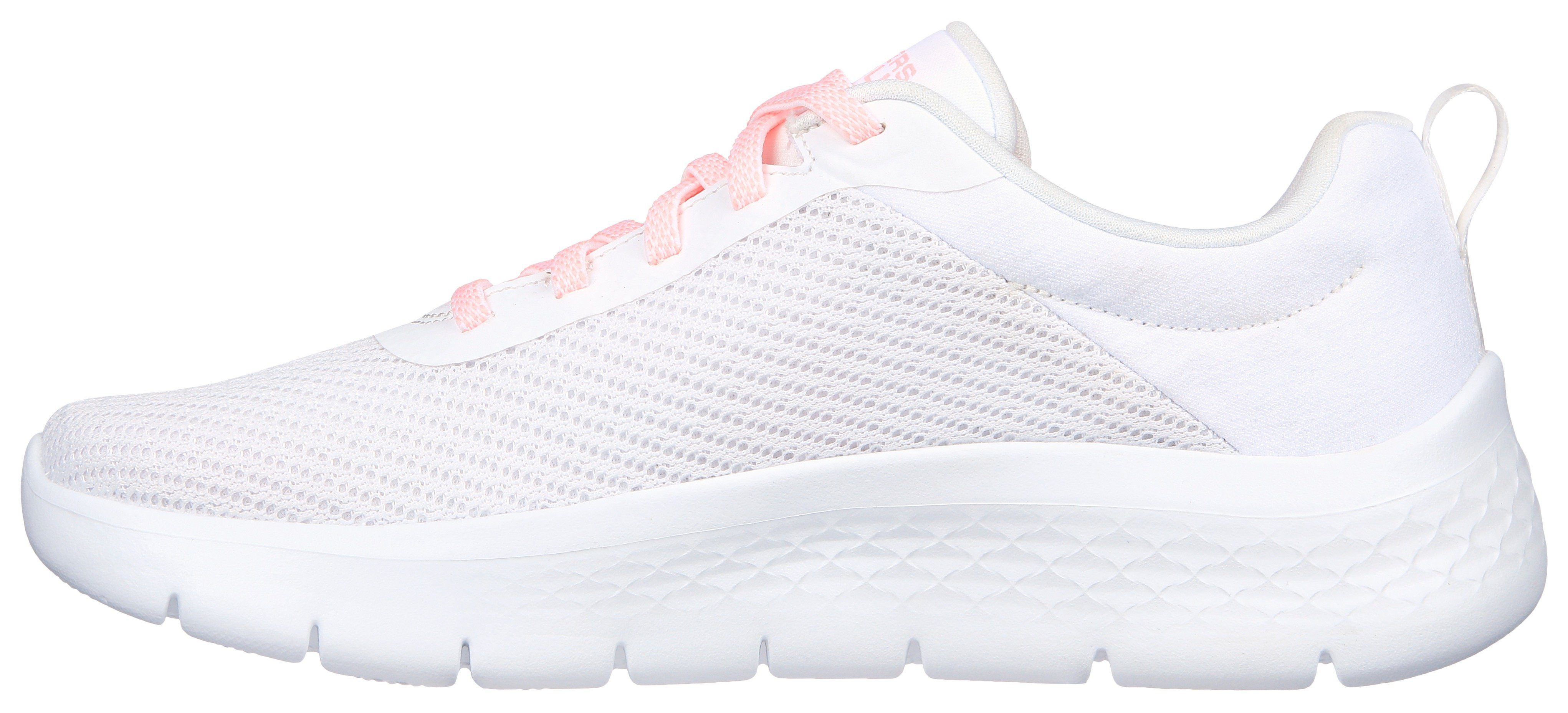 für Skechers Maschinenwäsche GO WALK geeignet Sneaker FLEX Slip-On weiß-rosa ALANI