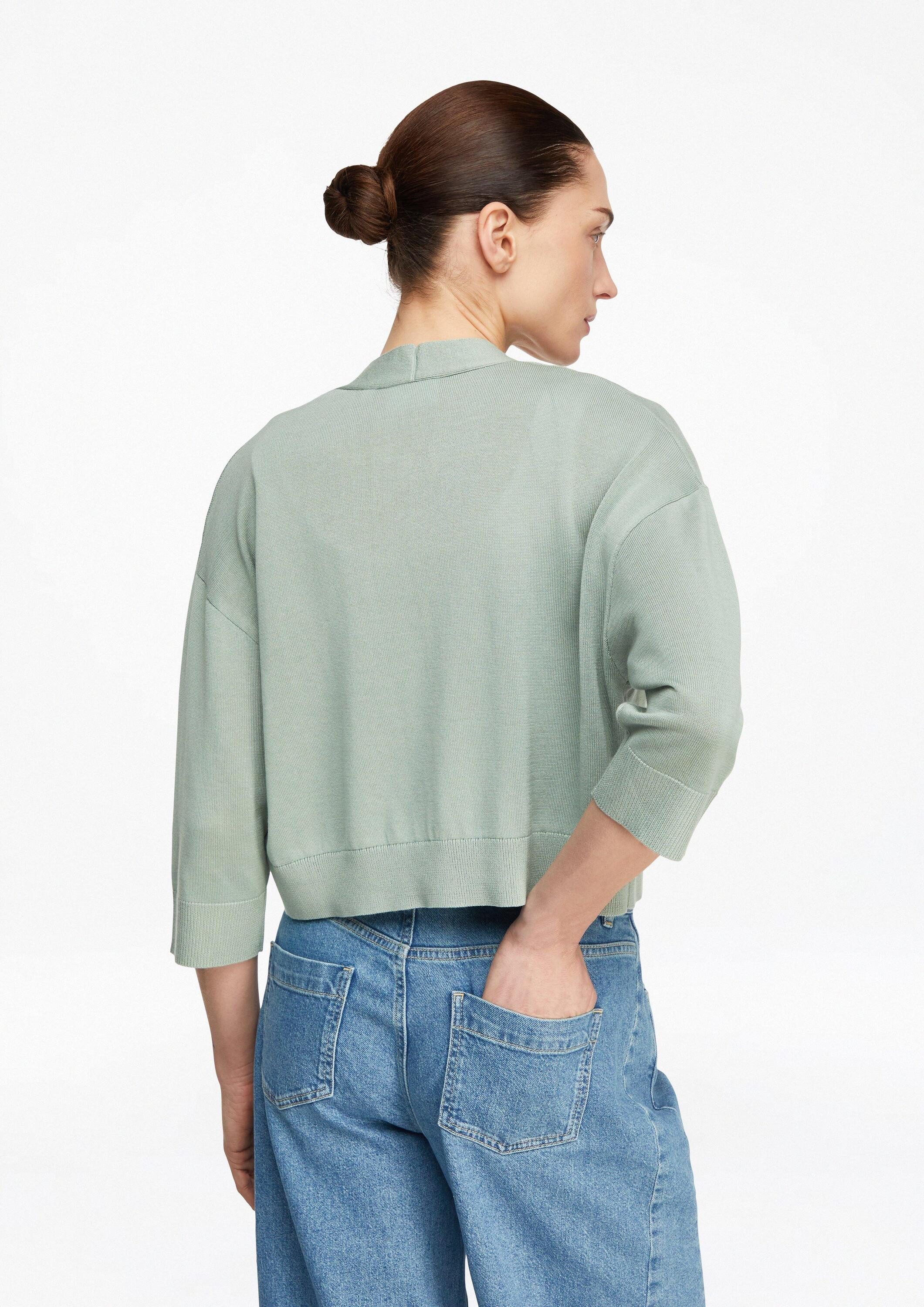 comma Cardigan Strickjacke Verkürzte Feinstrickjacke