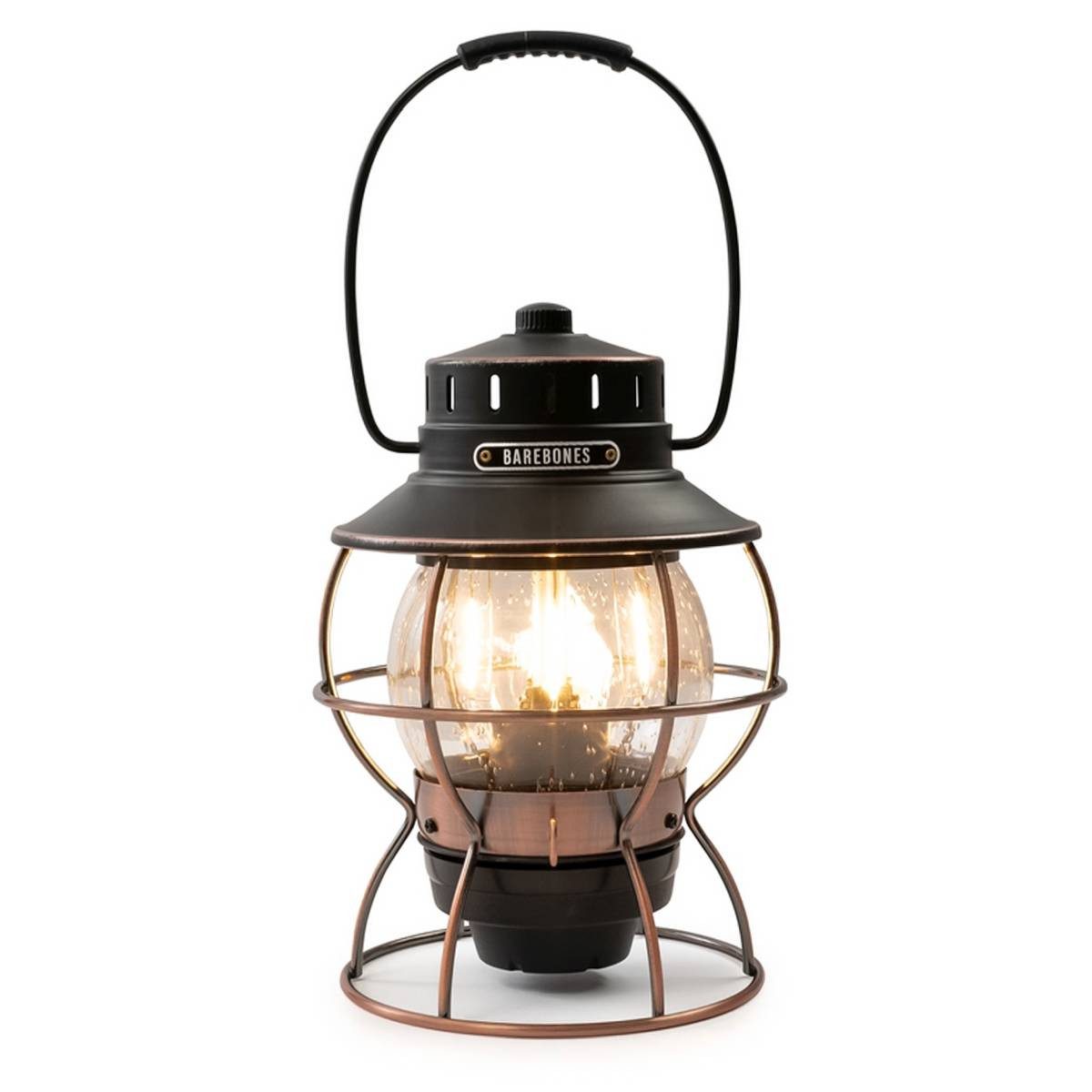 Barebones Laterne "Railroad Lantern" Camping, Vintage-Retro Look, mit Akku aufladbar, LED-Laterne im Vintagestil, Retro Look, dimmbar