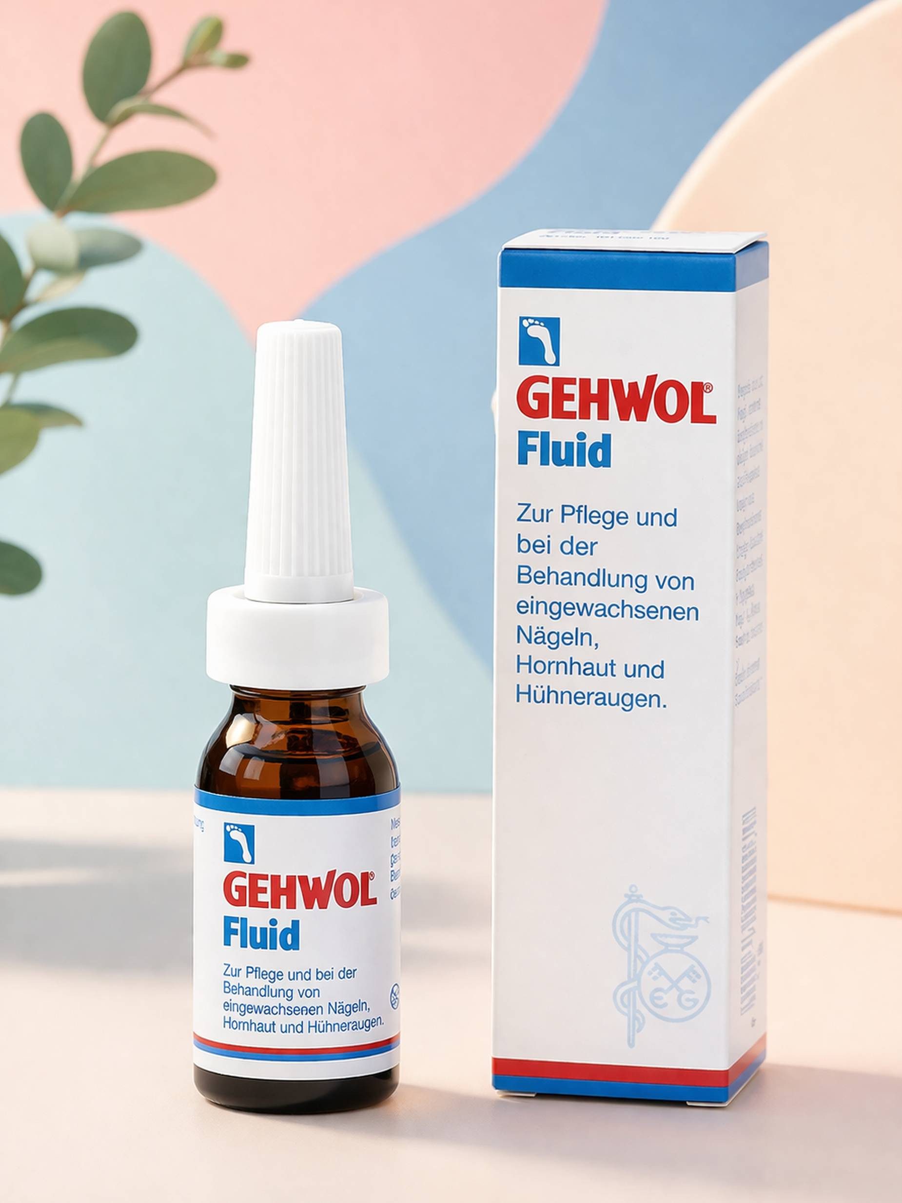 Eduard Gerlach GmbH Pflege-Geschenkset Gehwol Fluid Nagelpflege Hautpflege gegen Hornhaut 15 ml Packung