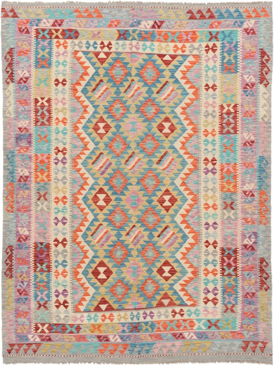 Orientteppich Kelim Afghan 178x235 Handgewebter Orientteppich, Nain Trading, rechteckig, Höhe: 3 mm