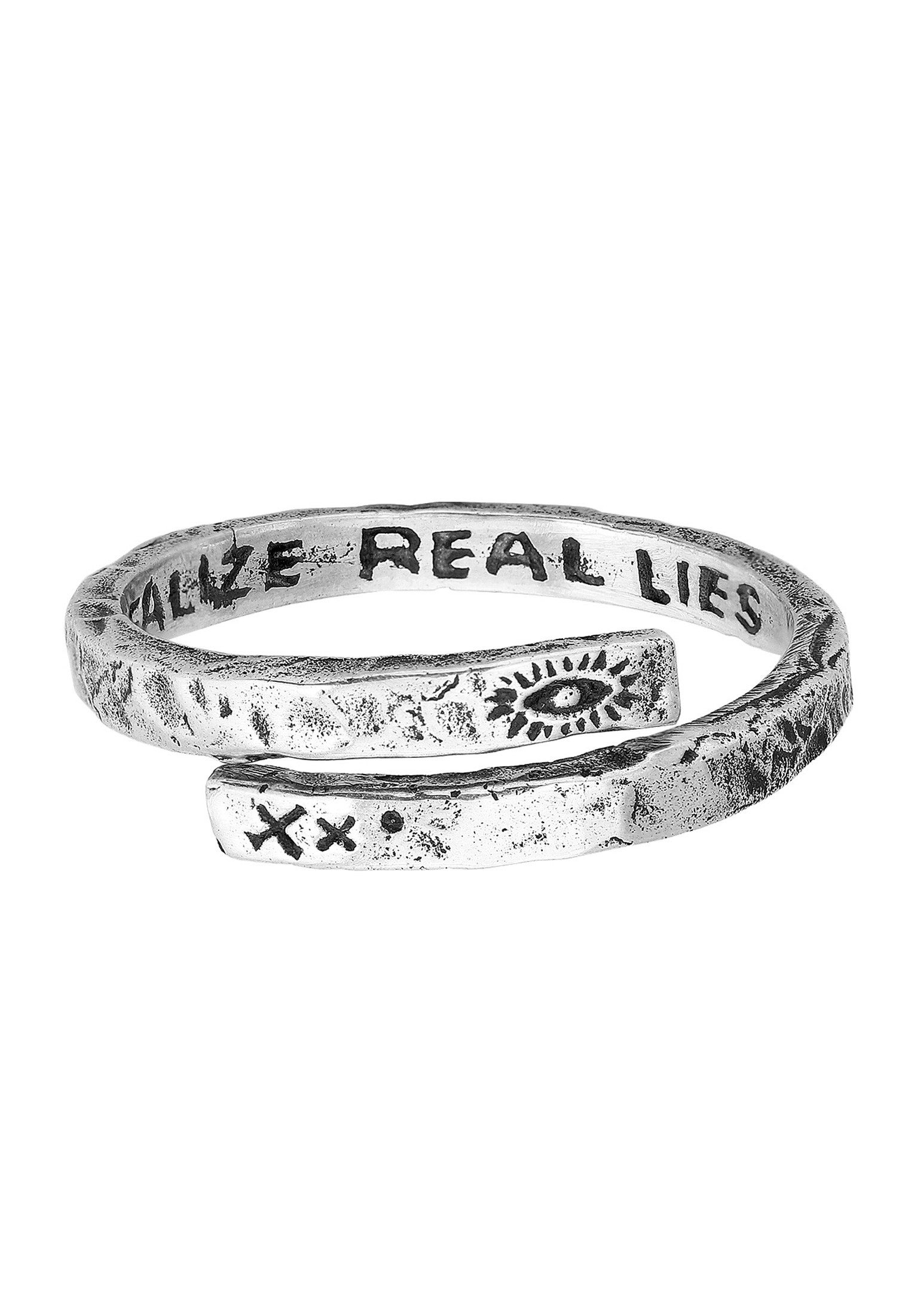 HAZE & GLORY Silberring Herren - Twisted Eye 925 Silber, Evil Eye günstig online kaufen