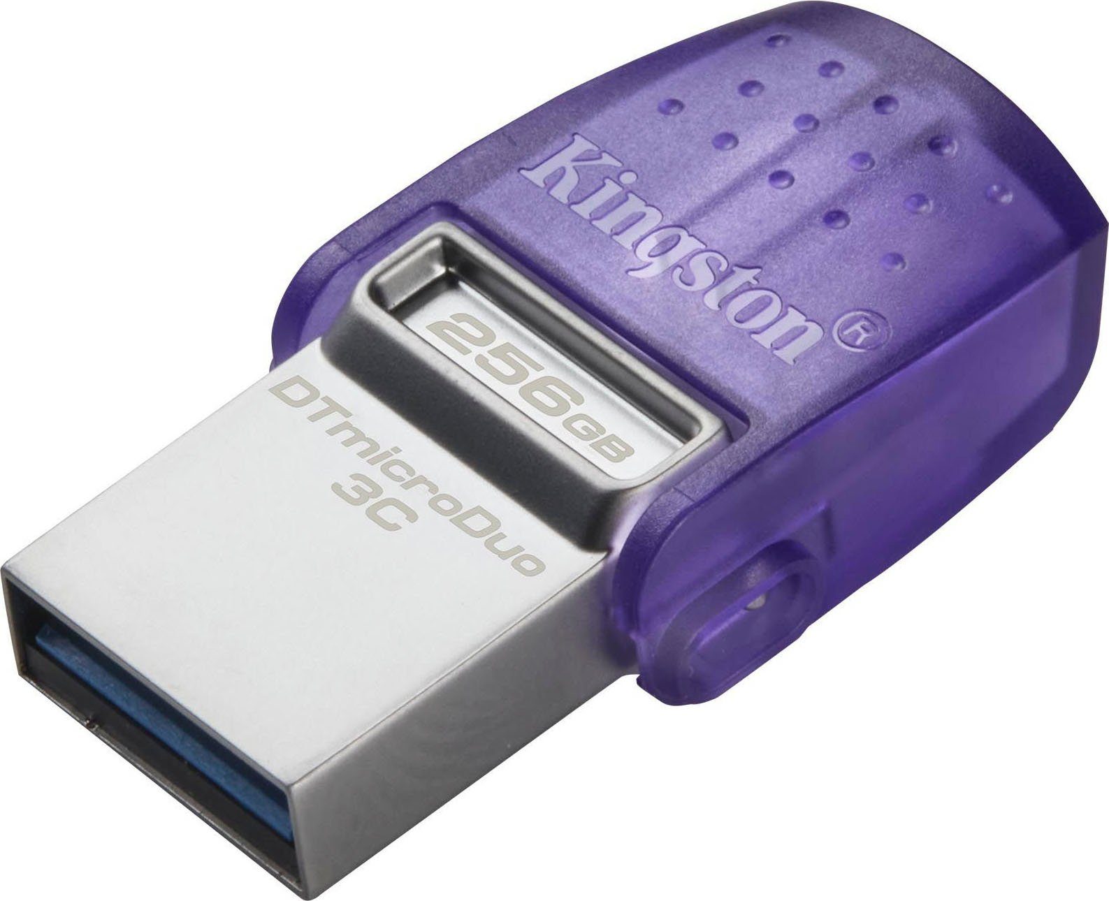 Kingston DATATRAVELER® MICRODUO™ 3C 256GB USB-Stick (USB 3.2, Lesegeschwindigkeit 200 MB/s)