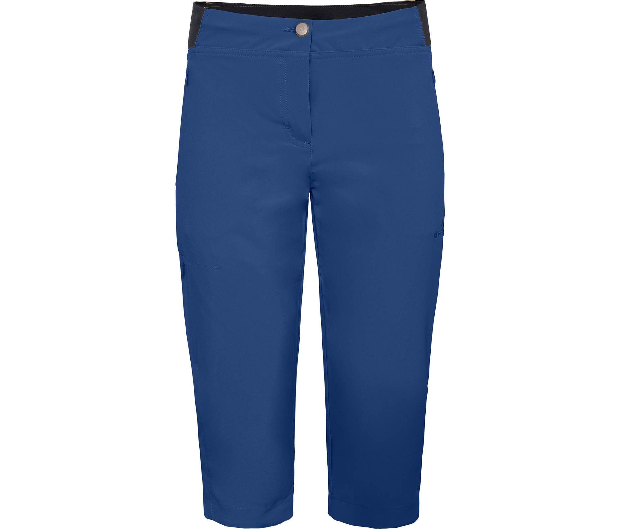 Bergson Outdoorhose AALBORG Vario Capri (slim) Damen 3/4 Wanderhose, recycelt, elastisch, sportlich, Normalgrößen, blau
