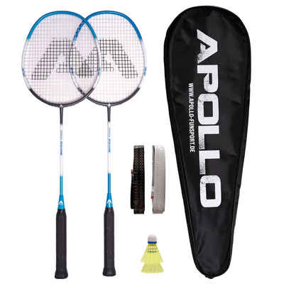 Apollo Badmintonschläger Badminton Set Badminton Match Pro 800, (Set, inkl. 2 Bällen und Tragetasche), inkl. 2 Bällen und Tragetasche