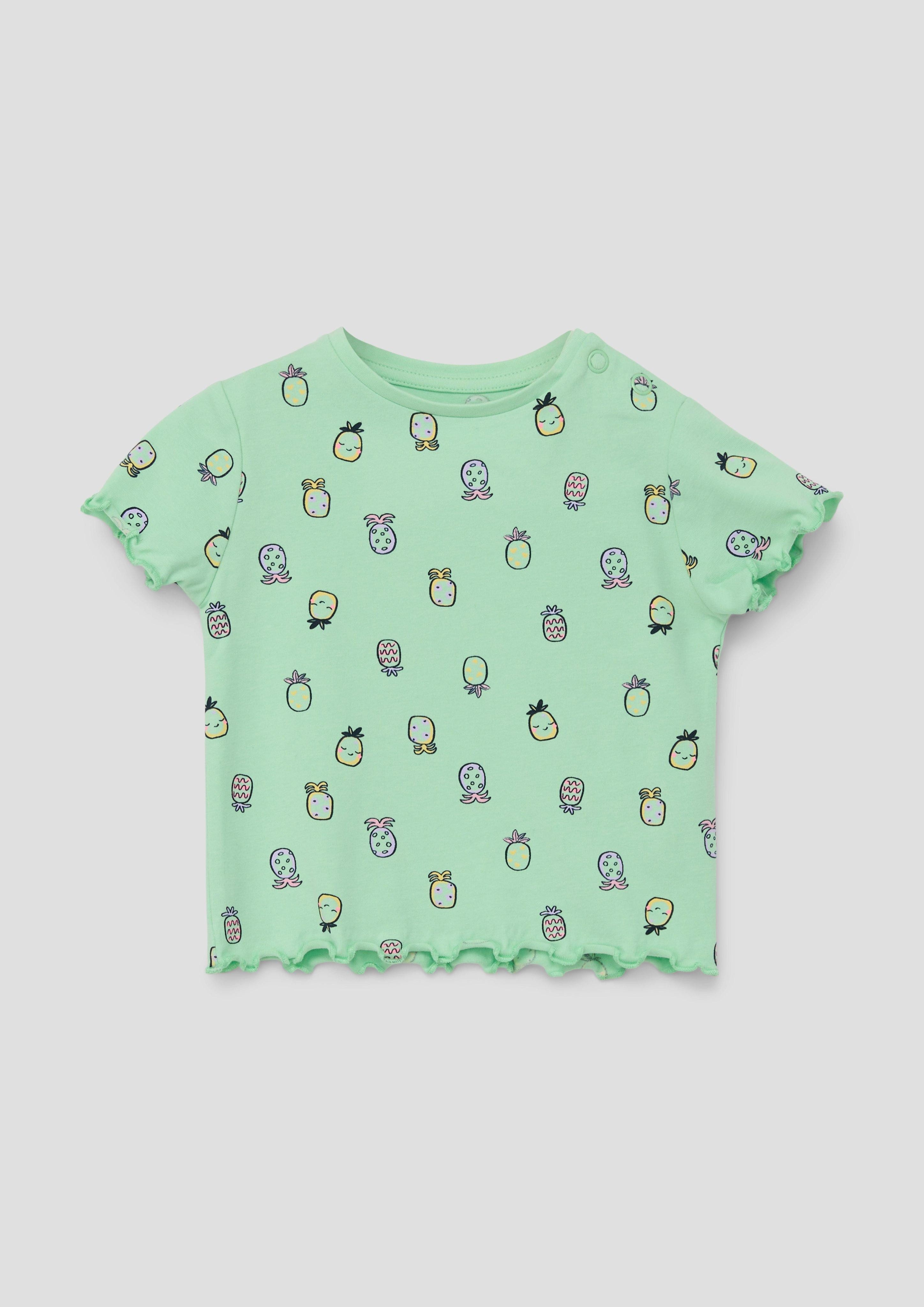 s.Oliver Kurzarmshirt T-Shirt mit Rollsaum günstig online kaufen