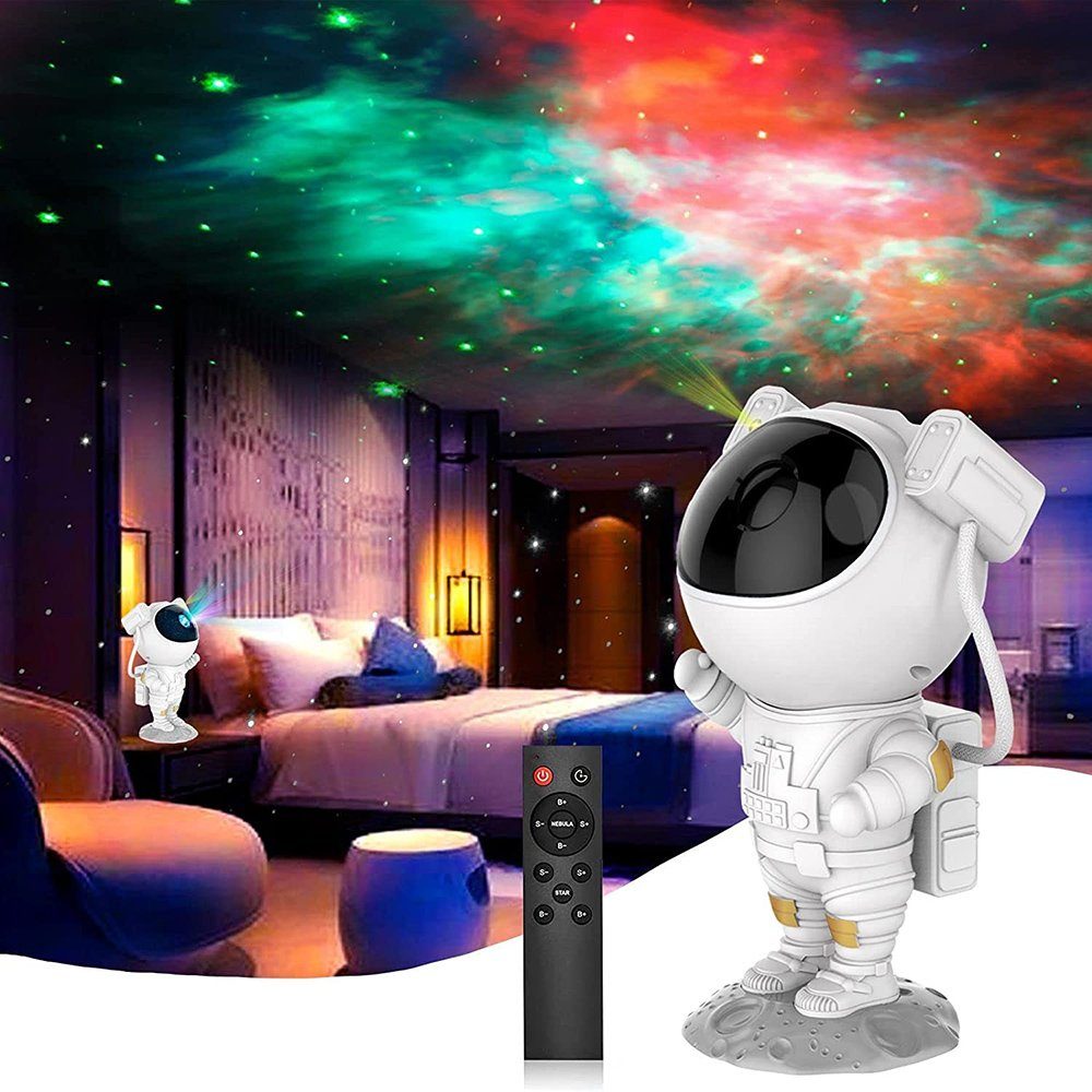 Sunicol LED Galaxy Fernbedienung, Rot, Baby Nachtlicht Astronaut Projektor, Grün, für verstellbar, Erwachsene Schlafzimmer 360° Blau, Weiß Timer, Grünes