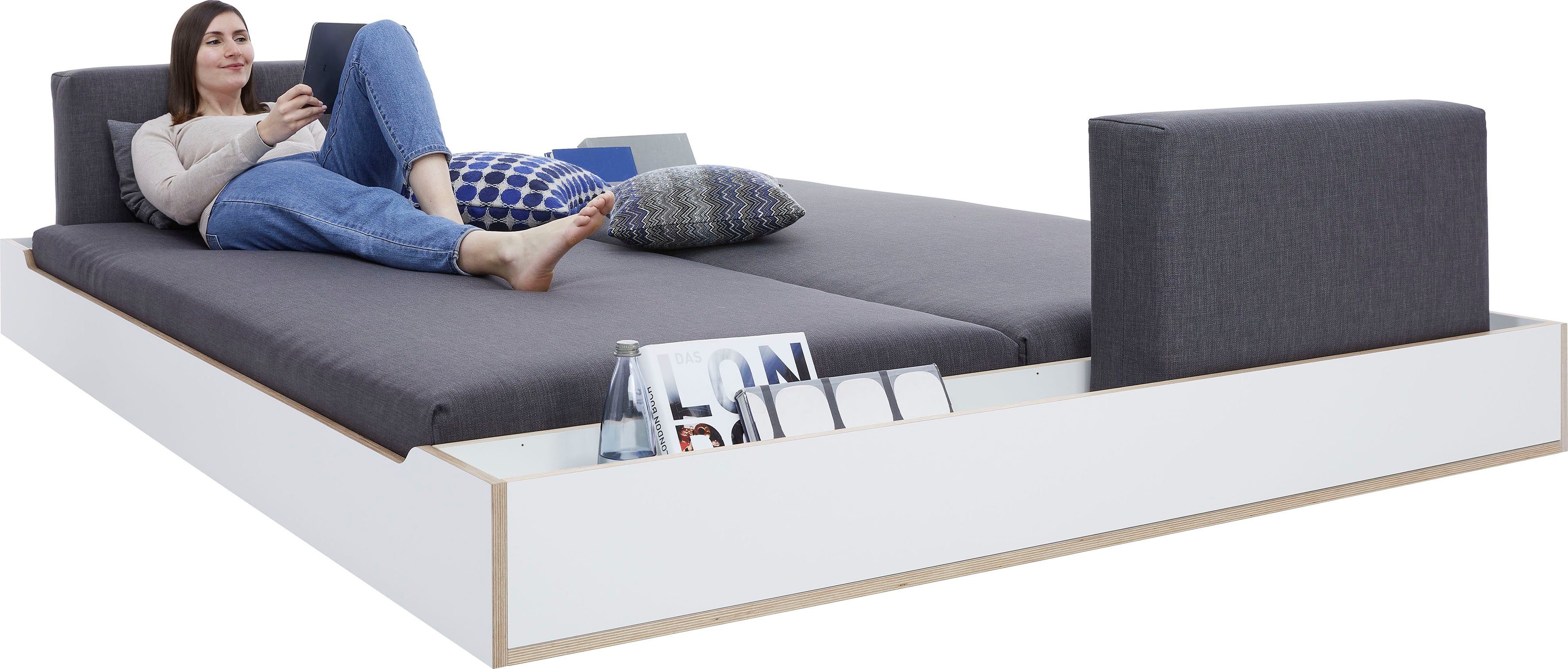 MAUDE KVADRAT hochwertigem Rückenkissen, flieder Fiord SMALL Kopfteil Müller 0662 LIVING Stoff Designstoff 2 in