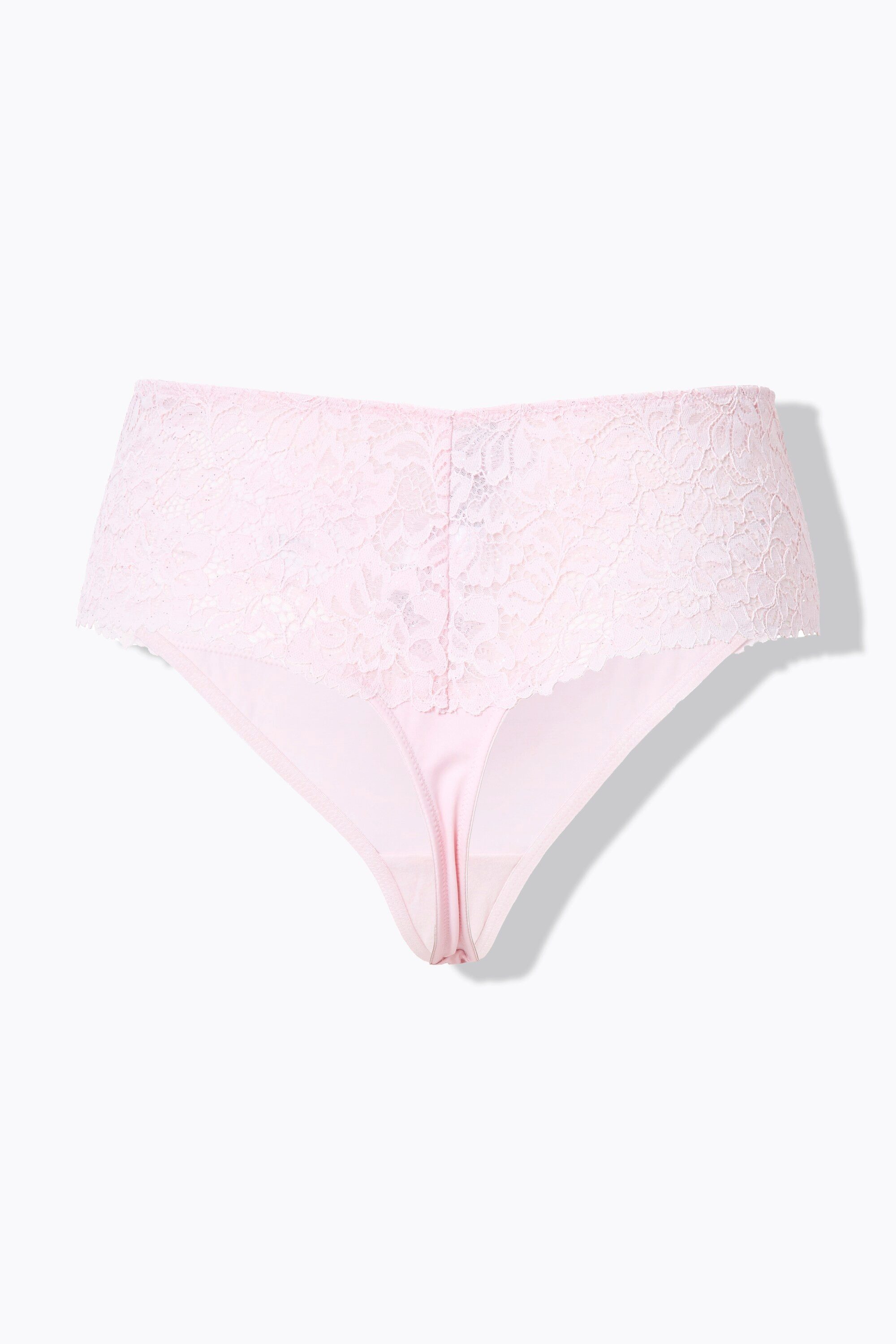 Ulla Popken Slip TRUYOU String-Panty glitzernde Spitze Mikrofaser