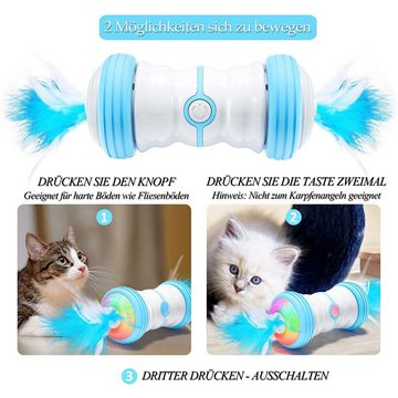zggzerg Tier-Beschäftigungsspielzeug Interaktives Elektrischer Katzenspielzeug, Farbenfrohe LED Spielzeug