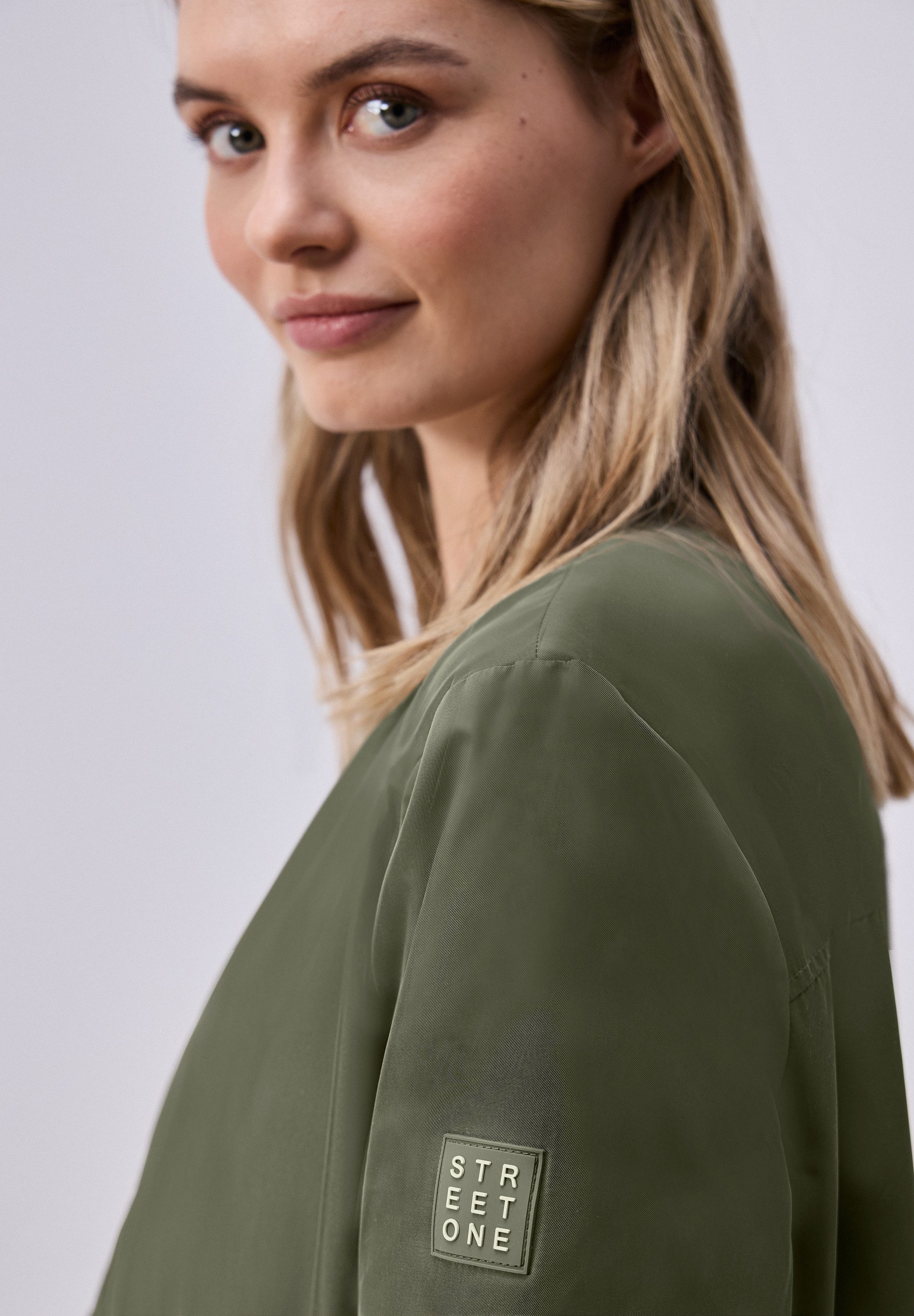 STREET ONE Langjacke bequeme Passform, 2‑Wege‑Reißverschluss