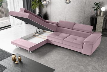 ALTDECOR Ecksofa GUSA, Couch mit Schlaffunktion, Wohnzimmer - Ecksofa