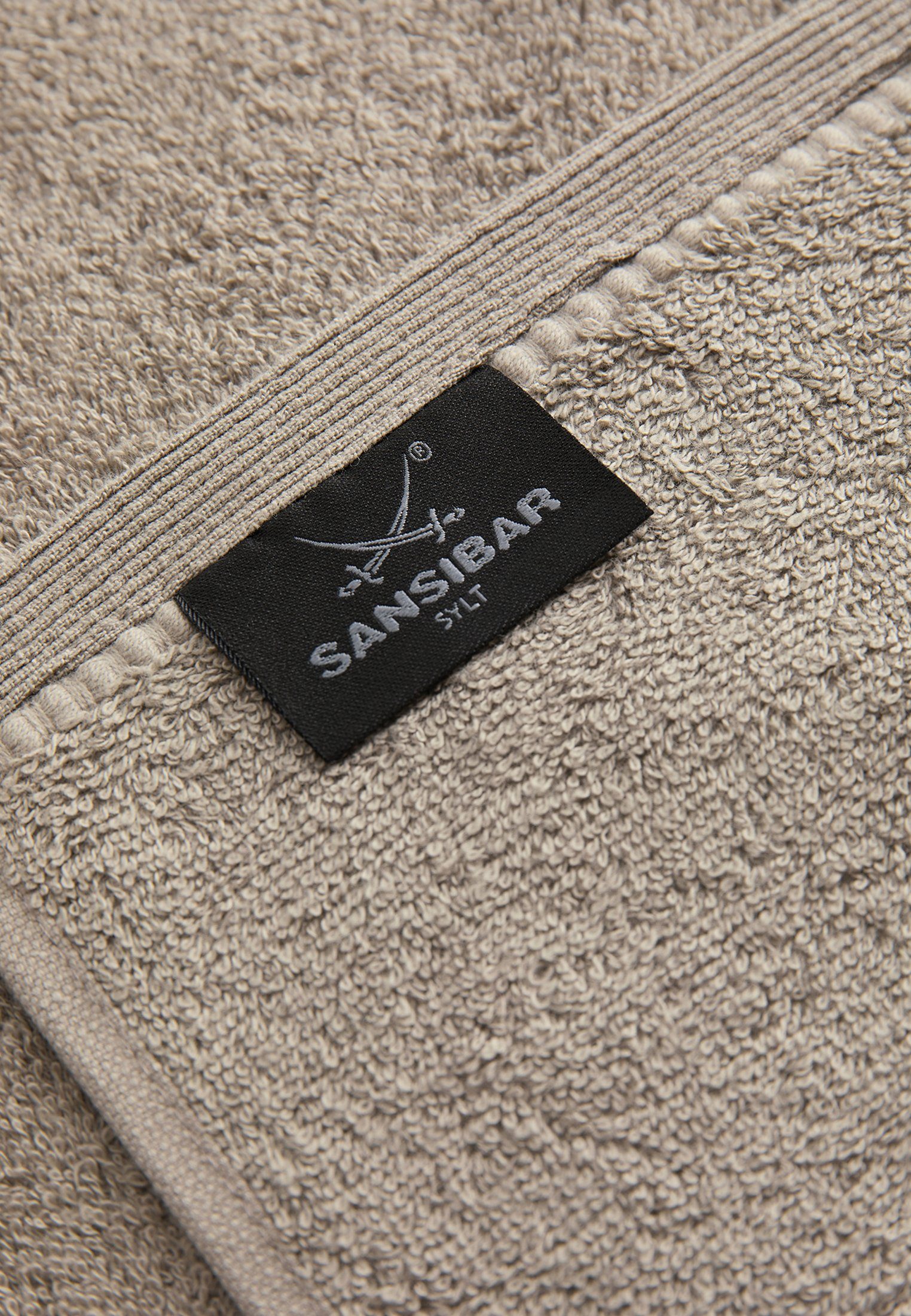 Sansibar mit hochwertiger taupe Sansibar Sylt Frottier-Serie 2er Handtuch Säbel-Stickerei (2er Sylt Handtuch „Classic“, Set Set), Sansibar Set
