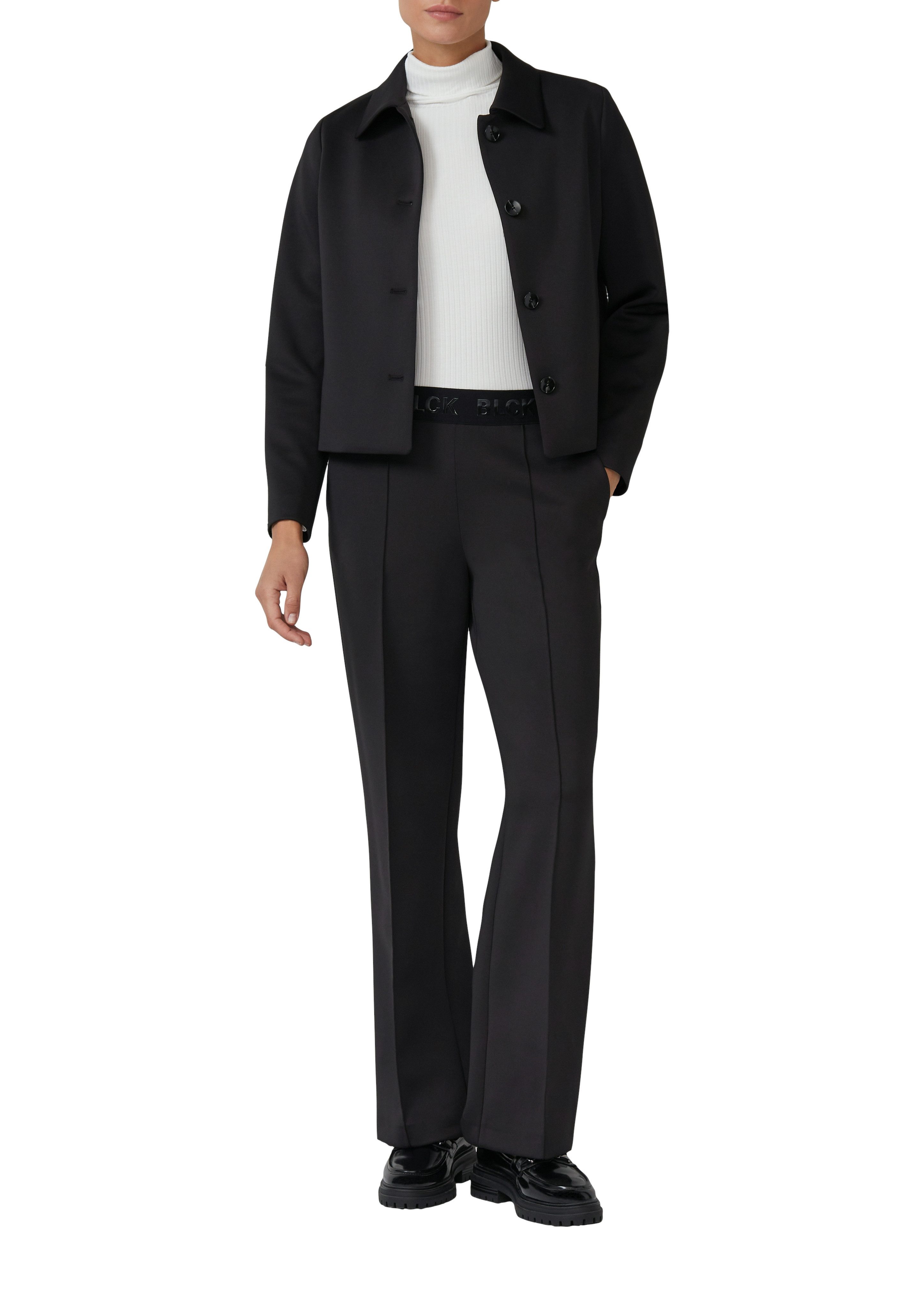 s.Oliver BLACK LABEL Stoffhose mit elastischem Bund günstig online kaufen