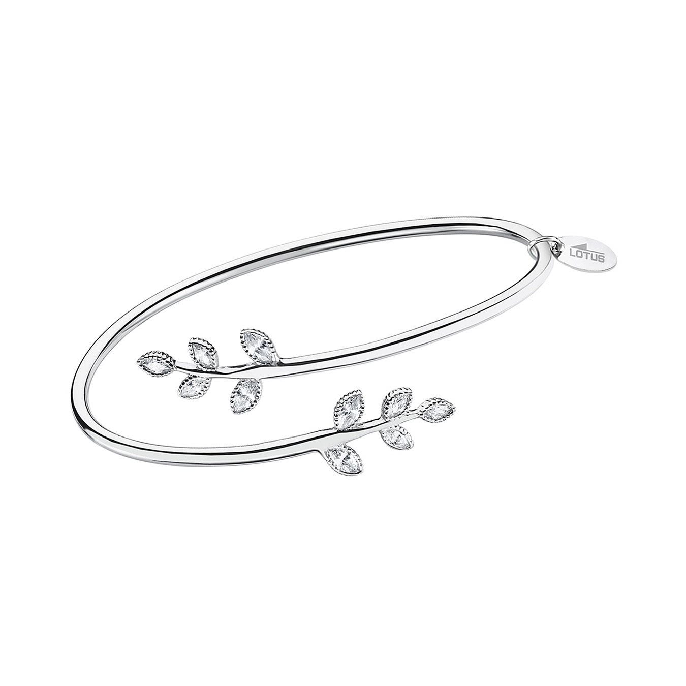 LOTUS SILVER Armreif LOTUS Silver Zweige Armreif LP1783-2/1 (Armreif), Armreifen für Damen 925 Sterling Silber, weiß, silber