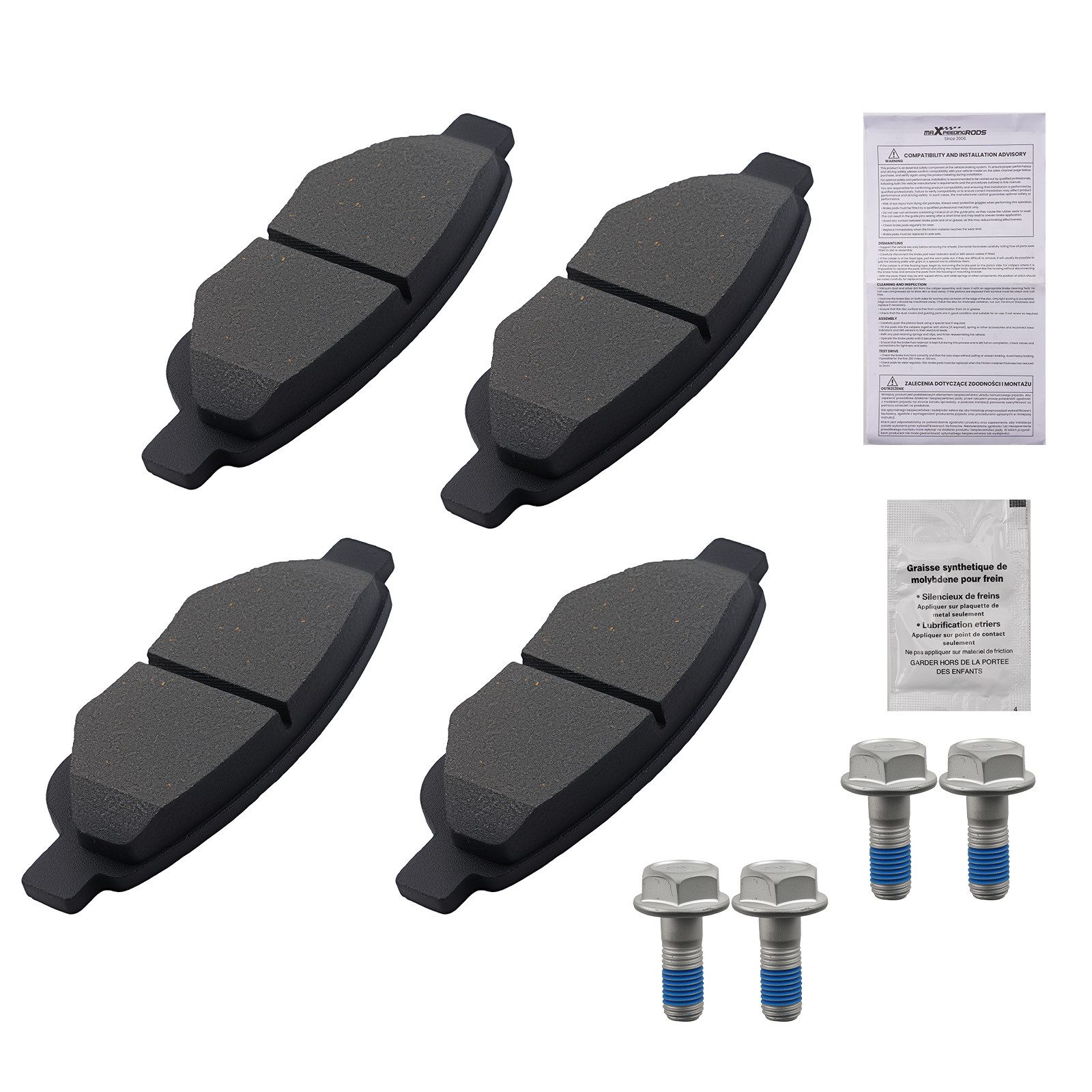 maXpeedingrods Bremsbelag, Bremsbeläge Bremsklötze Vorne For Citroen C1 Peugeot 107 108 Toyota
