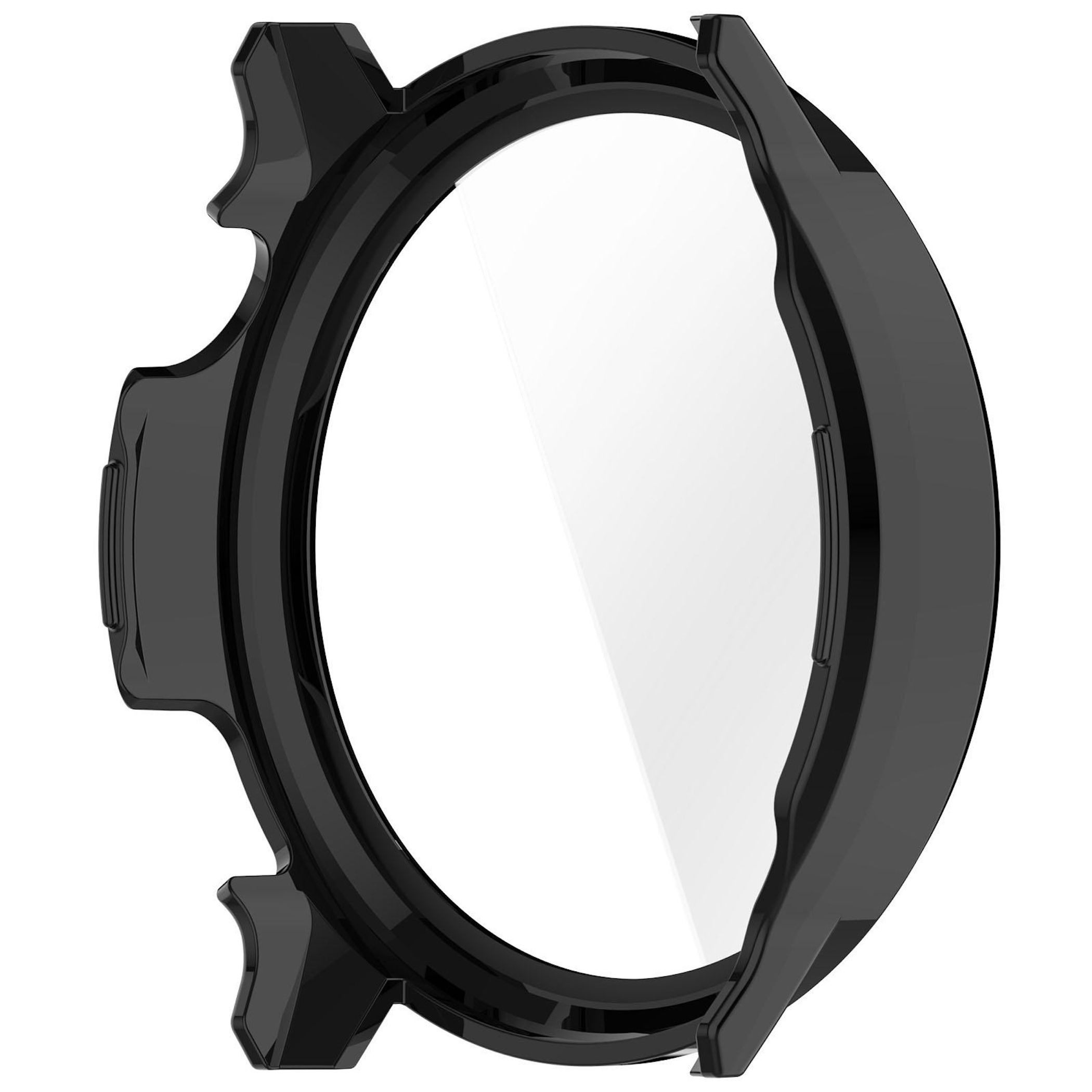Wigento Smartwatch-Hülle + Schutzglas für Garmin Venu 4 41mm Full Cover Case Schwarz, Schutzhülle aus PC + Hart Glas für Rundumschutz