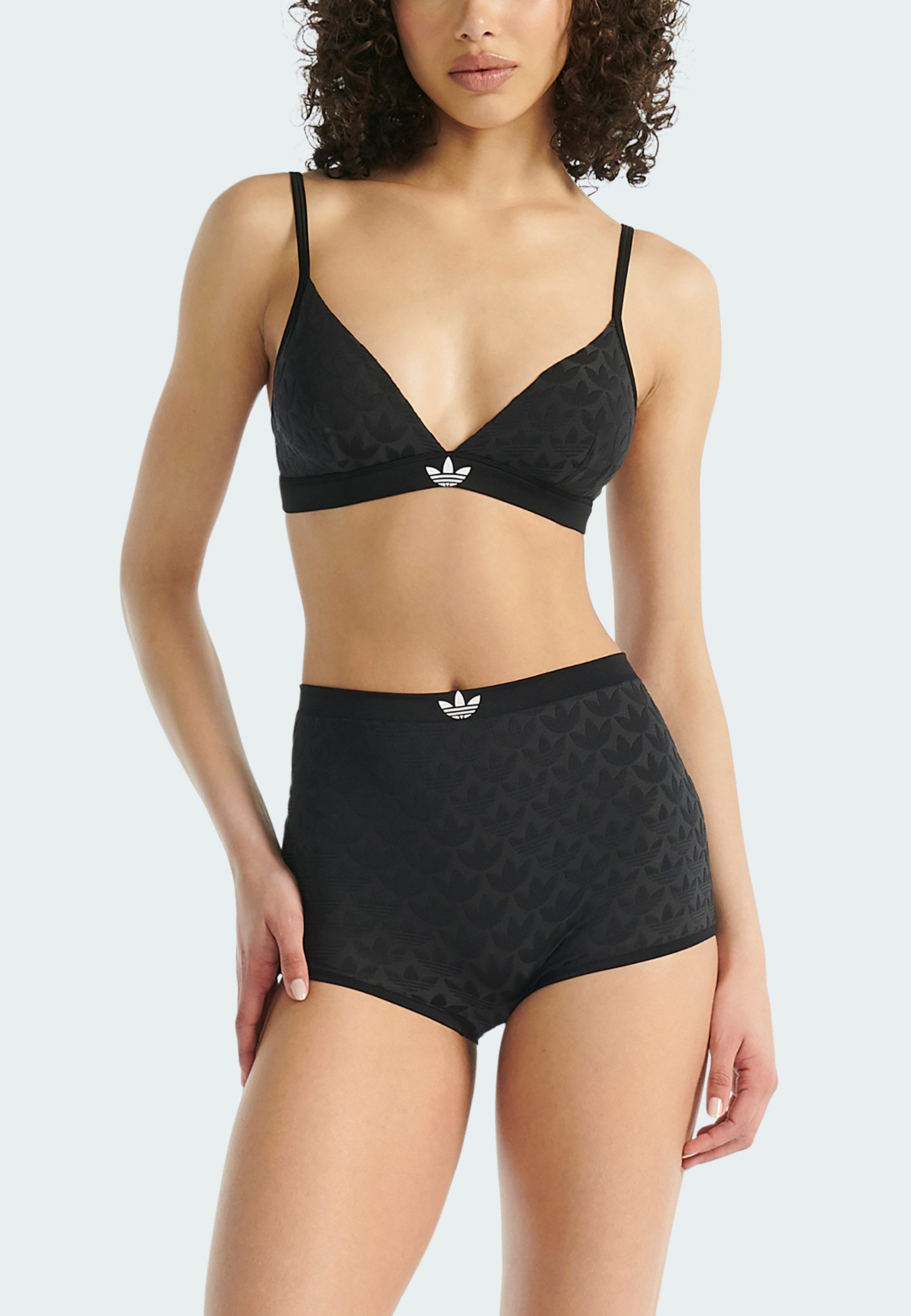 adidas Originals Panty Microterrot Monogram elastischer Bund, Allover-Logo, weich