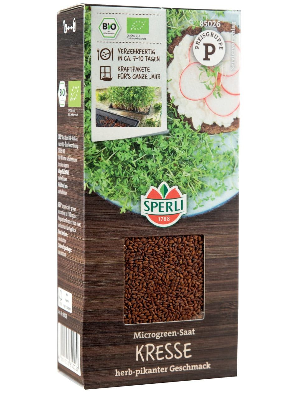 Sperli Kräutersamen Sperli BIO Microgreen-Saat Kresse, Bio