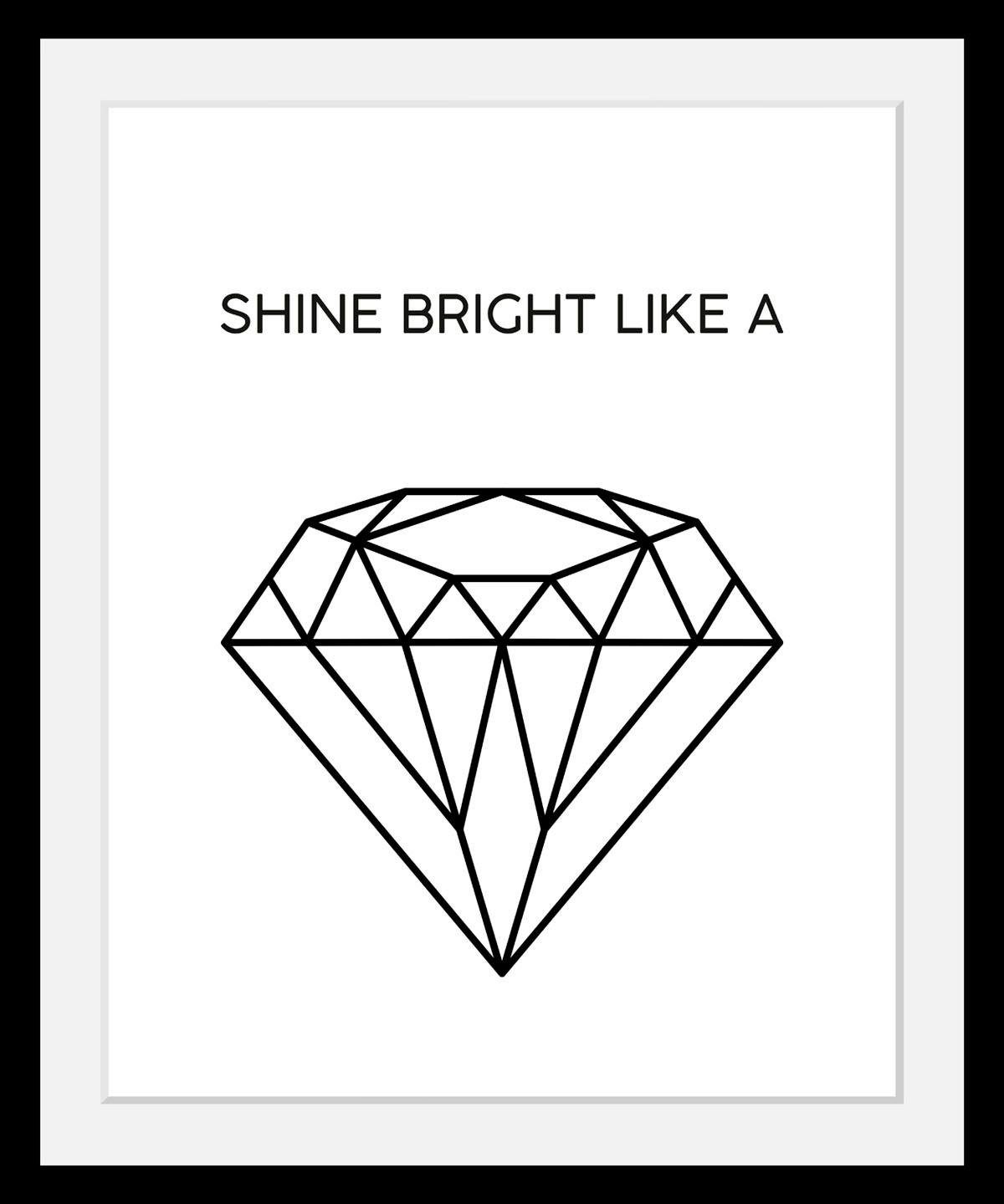 queence Bild Diamant, in 3 Größen, gerahmt