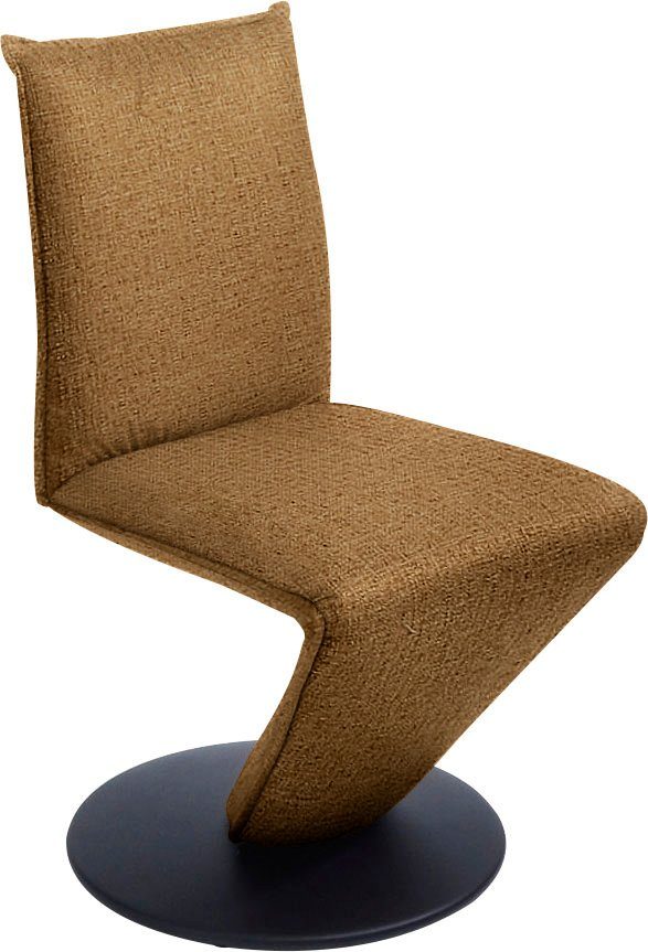 K+W Komfort & Wohnen Drehstuhl »Drive«, Stuhl mit federnder Sitzschale,  Drehteller in Metall schwarz Struktur