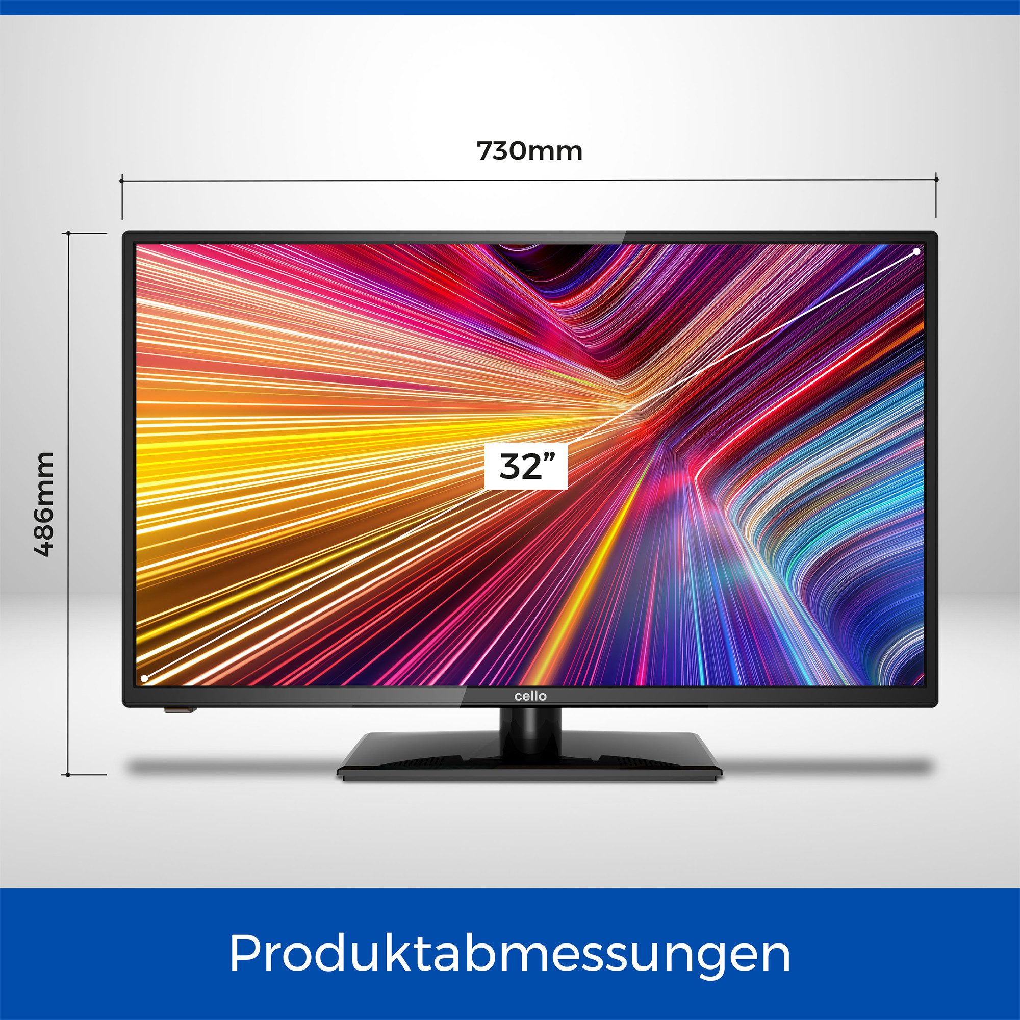 Cello 32 Zoll Full HD LED Monitor, Low Blue Light, Flicker Free LED-Monitor (80 cm/32 ", 1920 x 1080 px, FHD, 9,5 ms Reaktionszeit, 60 Hz, LED, Full HD 1080p, Flicker‑Free, Low Blue Light)