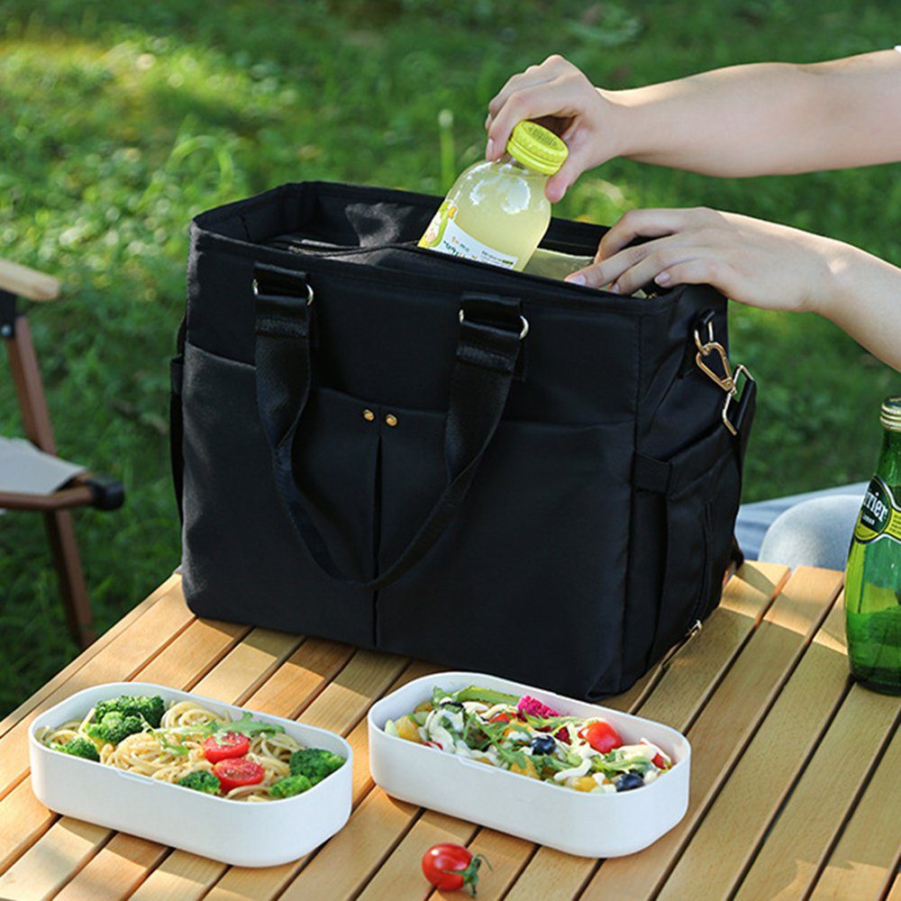 Lunchtasche Mehreren Mit Wasserdichte Picknickkorb Große Taschen, purple Blusmart Isolierte