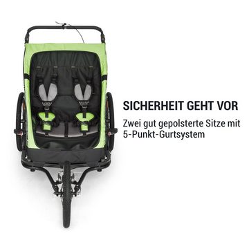 KLARFIT Fahrradkinderanhänger Kiddy King Fahrradanhänger für Kinder