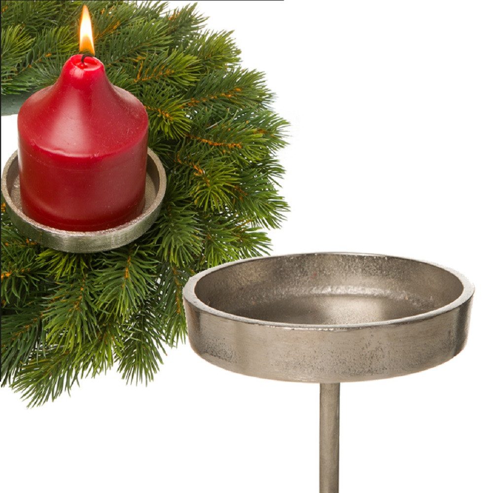 Dragimex Adventsleuchter ALUMINIUM Kerzenpick, KERZENHALTER, Kerzenteller. günstig online kaufen
