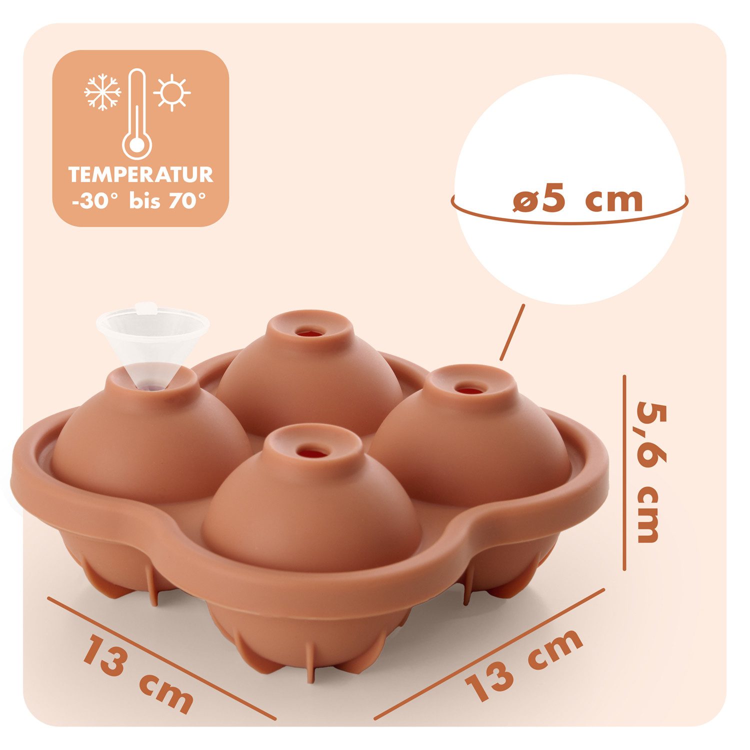 Blumtal Eiswürfelform Silikon Eiswürfelform mit Deckel - bpa frei & leichtes herauslösen, (2-tlg)