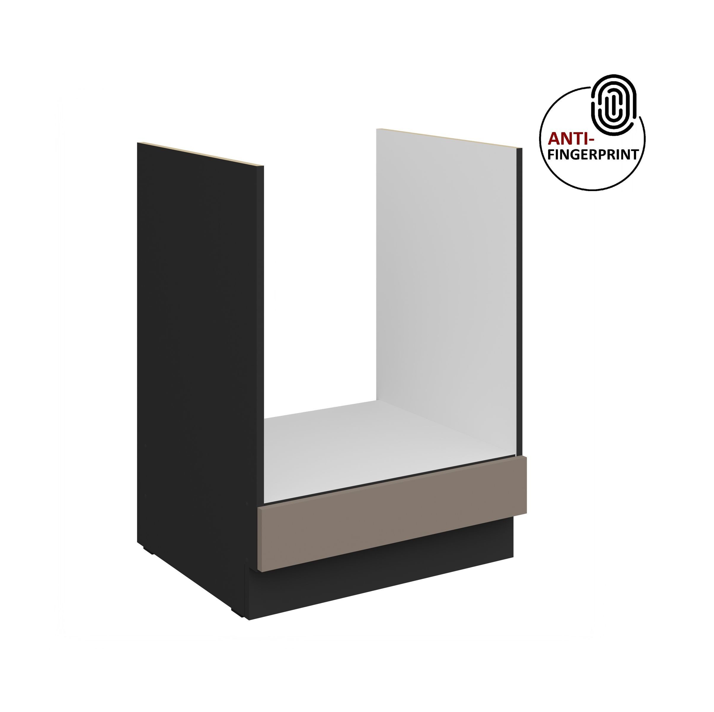 Küchen-Preisbombe Herdumbauschrank 60 cm Küche ARIA Sandgrau ultra matt Ant günstig online kaufen