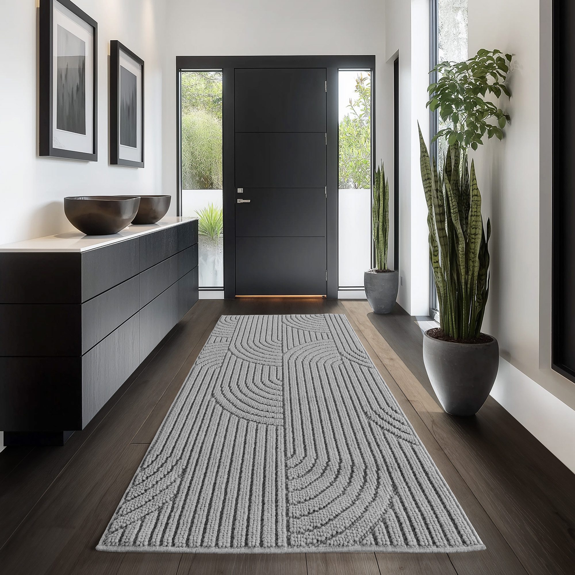 Carpettex Designteppich Einfarbig Boucle Loop, Rechteckig, Höhe: 7 mm, Teppich Wohnzimmer, Schlafzimmer, Gästezimmer