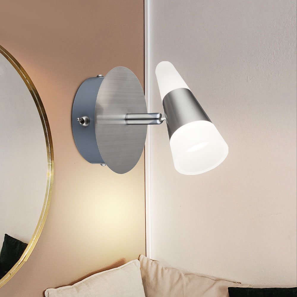 Globo LED Wandleuchte, LED-Leuchtmittel fest verbaut, Warmweiß, Wandlampe Wandleuchte Wandstrahler Spotlampe Metall LED