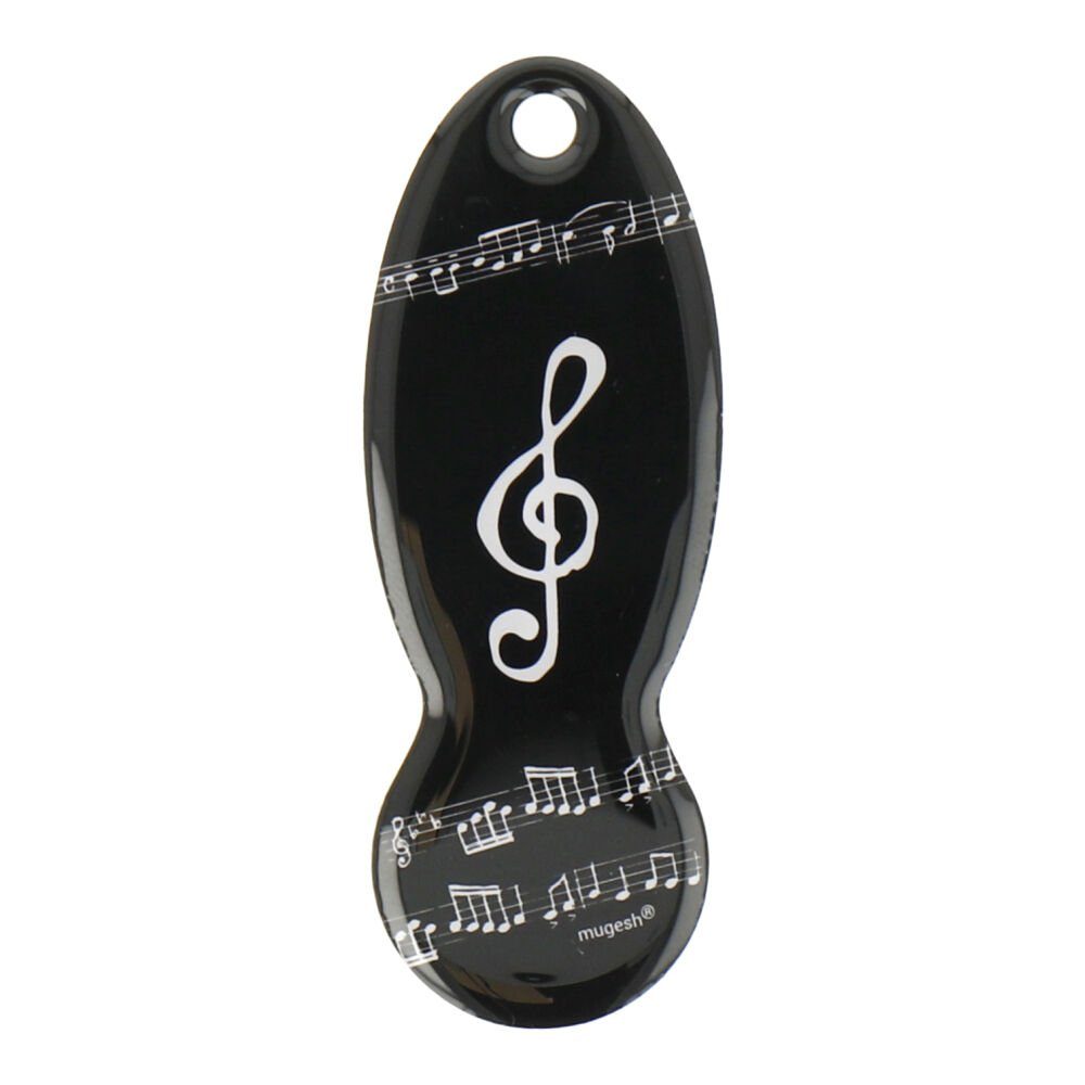 mugesh Schlüsselanhänger Einkaufswagenlöser Violinschlüssel schwarz, für Musiker