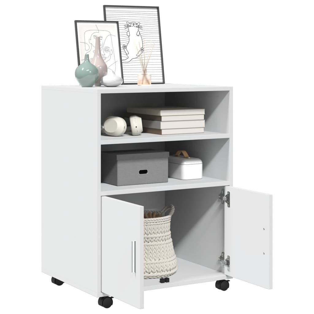 vidaXL Aktenschrank Rollschrank Weiß 60x48x81 cm günstig online kaufen