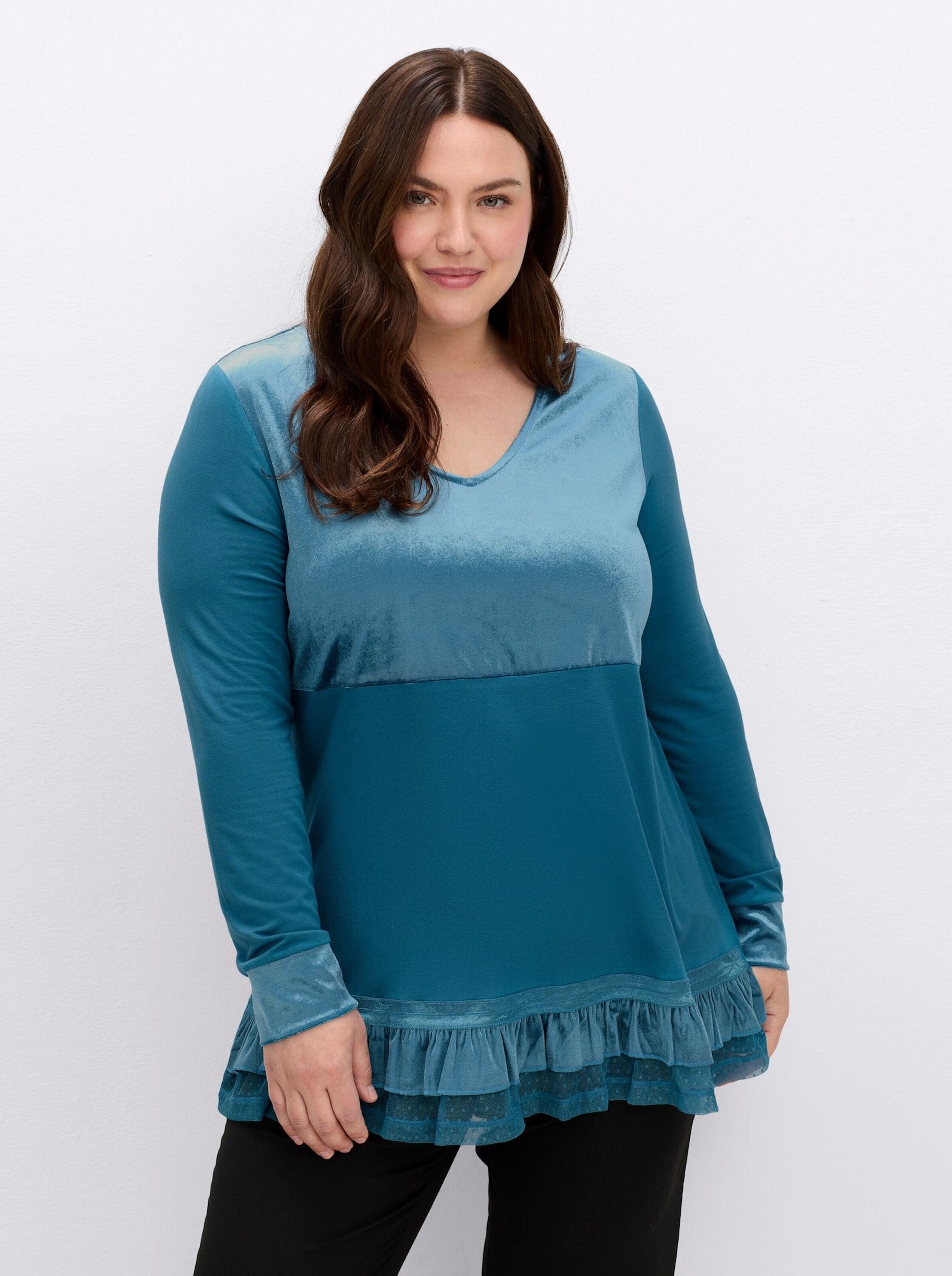 sheego by Joe Browns Sweater Samt-Shirt Langarm günstig online kaufen