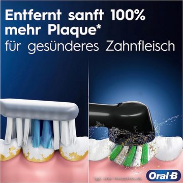 Oral-B Elektrische Zahnbürste Pro Series 3 Plus Edition Doppelpack, Aufsteckbürsten: 4 St., 2 Zahnbürsten Akku elektrisch, + 1 Ladestation + 1 Halterung für Aufsteckbürsten