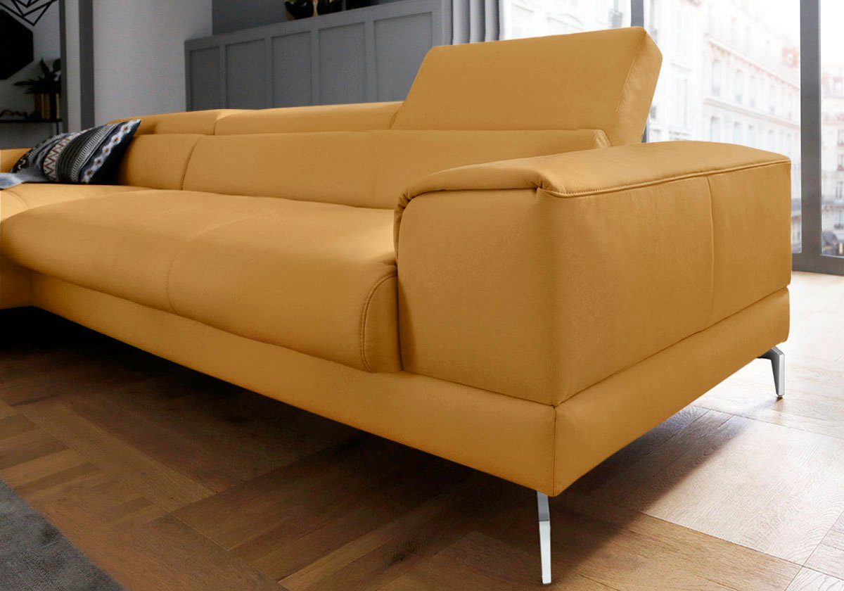 W.SCHILLIG Ecksofa Kopfteilverstellung, mit Sitztiefenverstellung, wahlweise 343cm piedroo, Breite