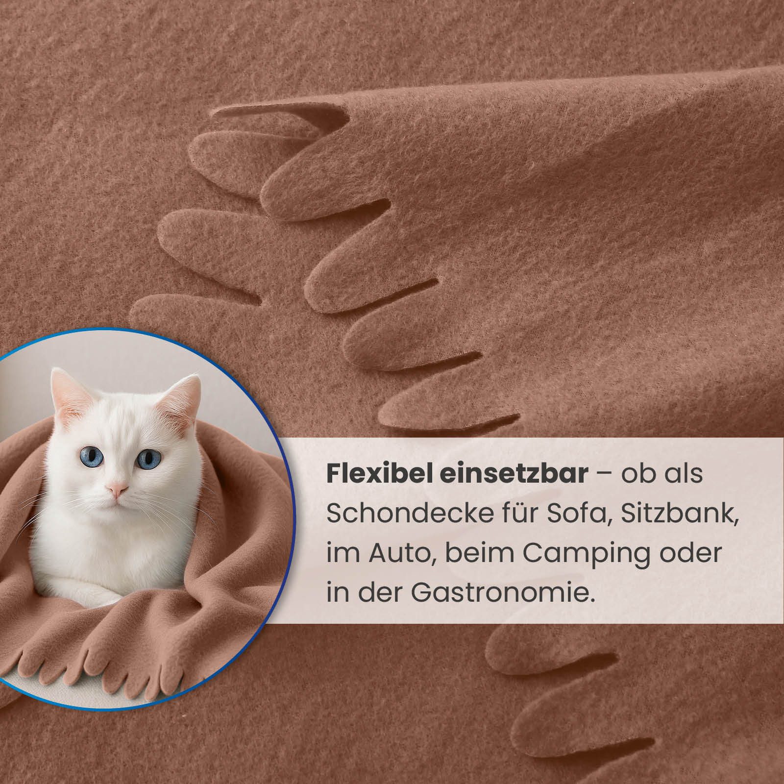 Wohndecke 3er Set Fleecedecke WAVE ca. 120x160, wometo, OEKO-TEX®, Fleecedecke mit Wellenrand & Anti-Pilling – Bild 5 von 5