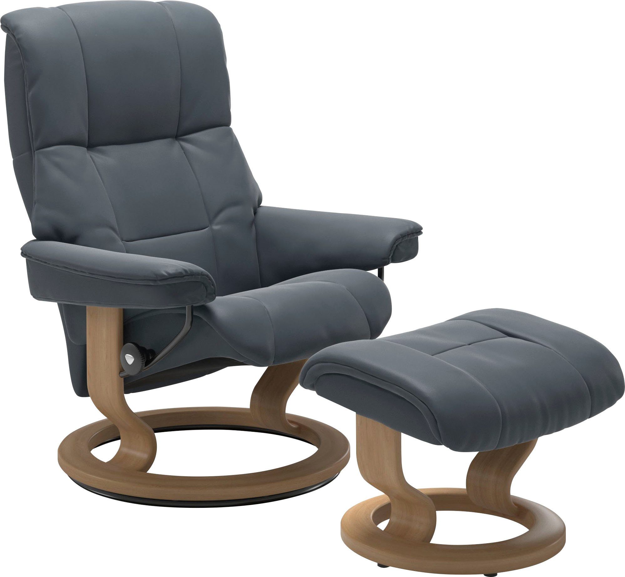 mit Eiche & Base, Hocker, Mayfair S, Gestell Classic mit L, M Relaxsessel Hocker), mit Größe Stressless® (Set, Relaxsessel