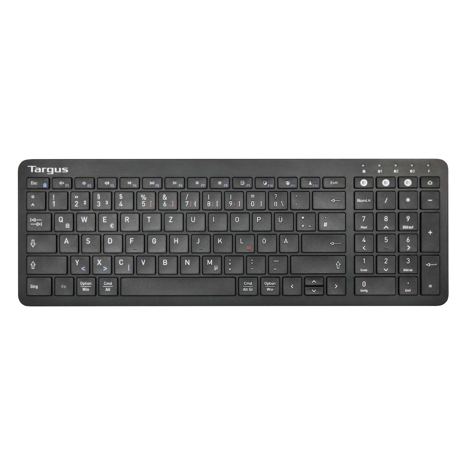 Targus Mid-size Multi-Device Bluetooth® Antimicrobial Keyboard (German) Wireless-Tastatur