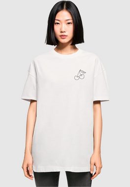Merchcode T-Shirt Merchcode Damen Ladies Cherry Oversized Boyfriend Tee (1-tlg)