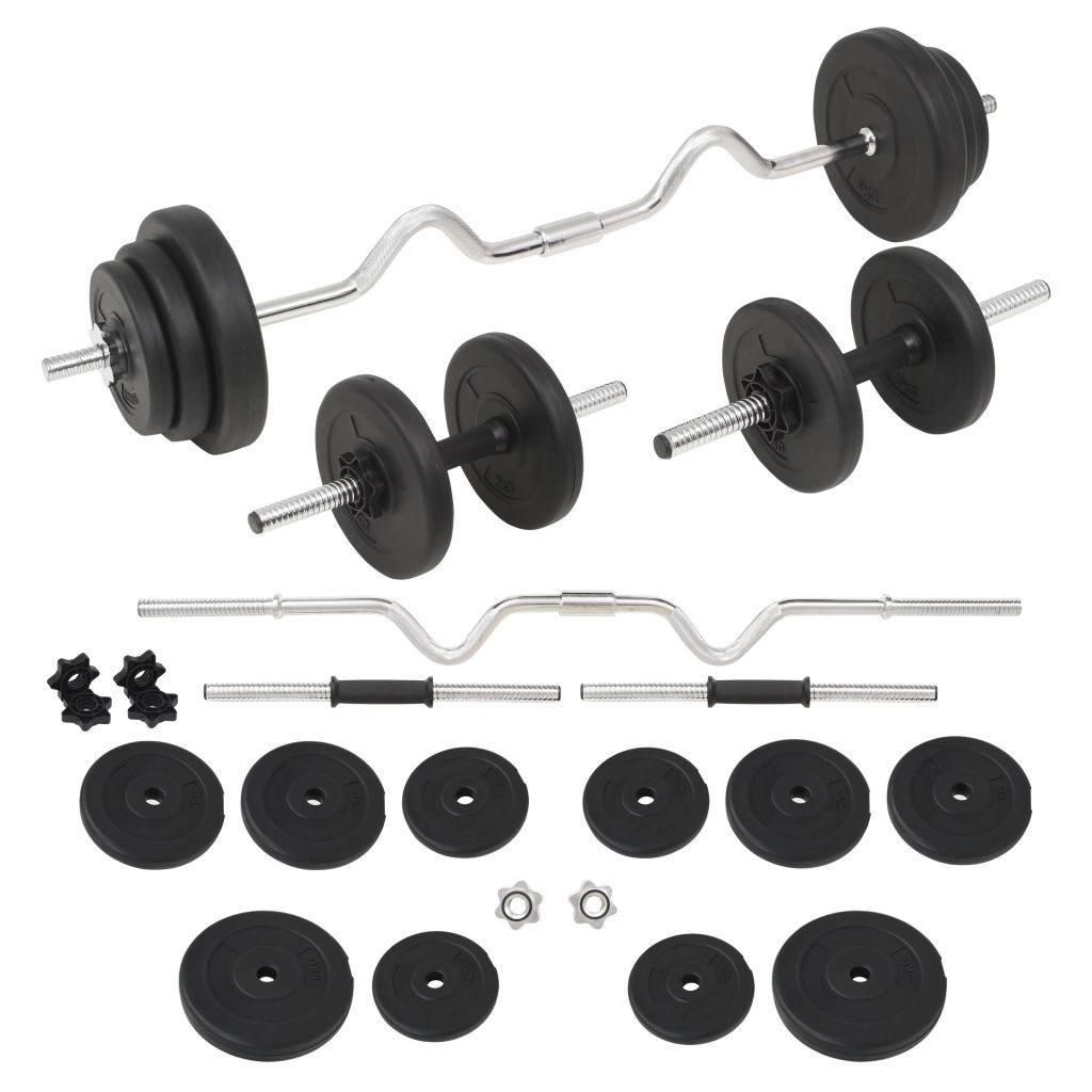 Hantel Langhantel- und Kurzhantelset 30 kg
