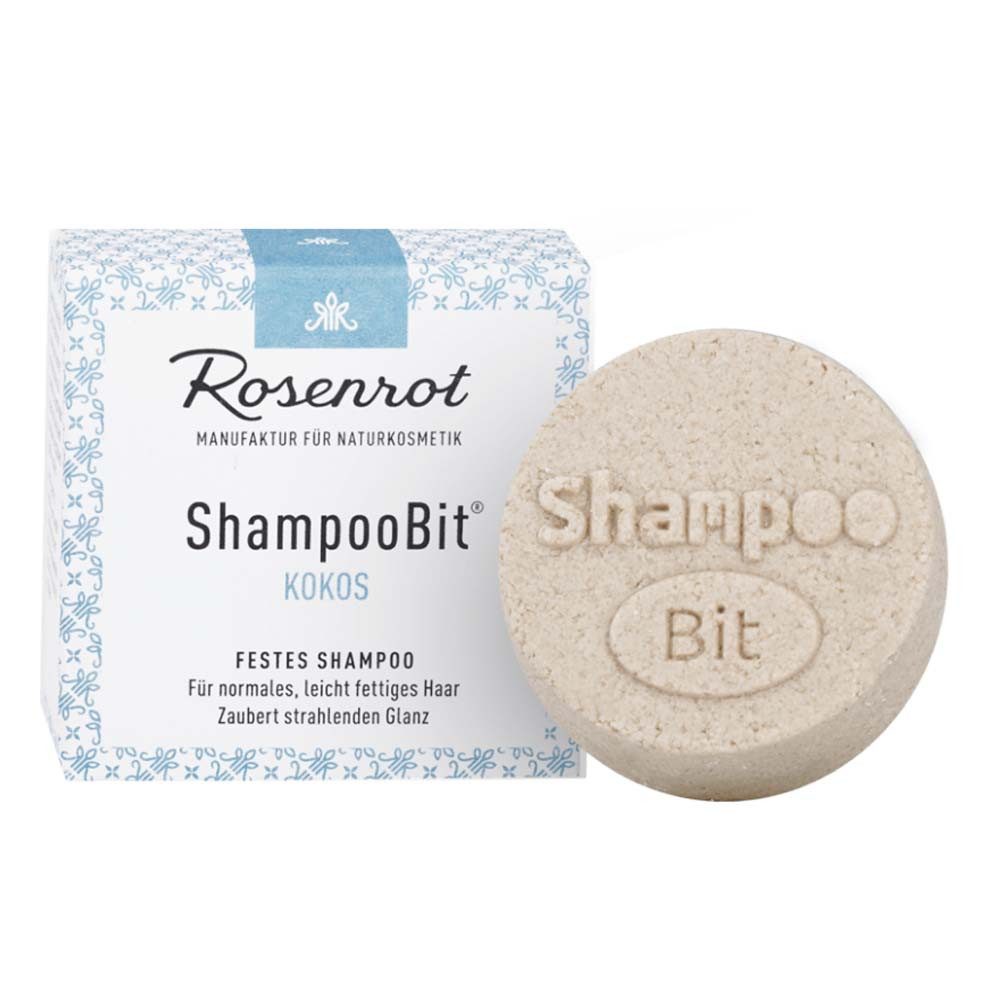 Rosenrot Festes Haarshampoo Festes ShampooBit® - Kokos 60g